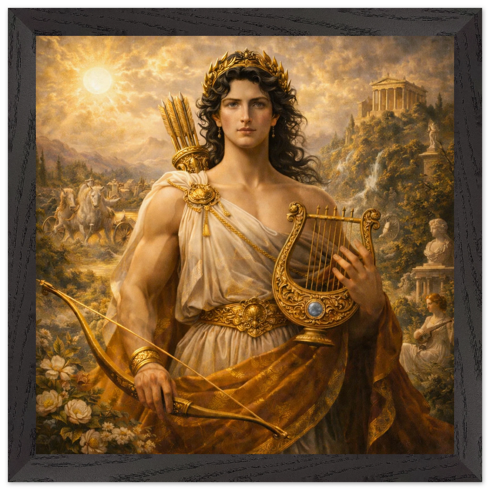 Apollo – Mythologie Fine Art Print mit Rahmen | babasan
