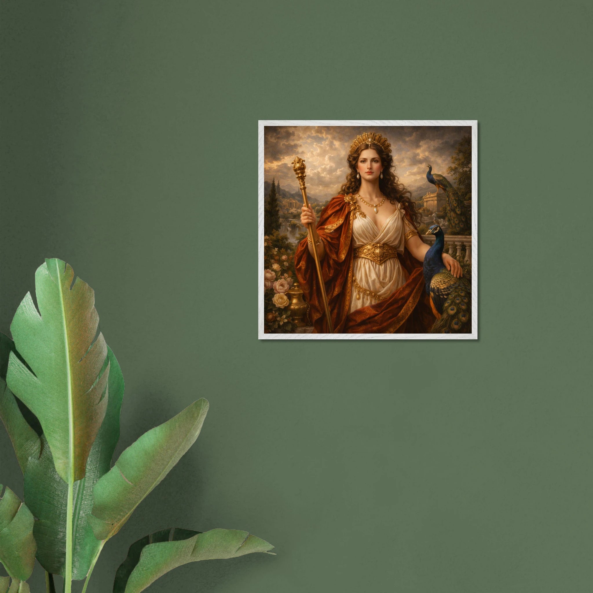 Juno – Mythologie Fine Art Print mit Rahmen | babasan