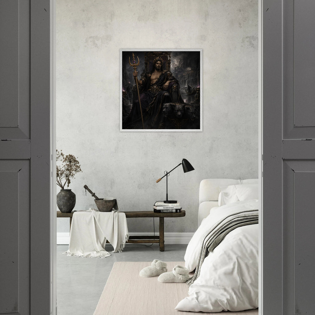 Hades – Mythologie Fine Art Print mit Rahmen | babasan