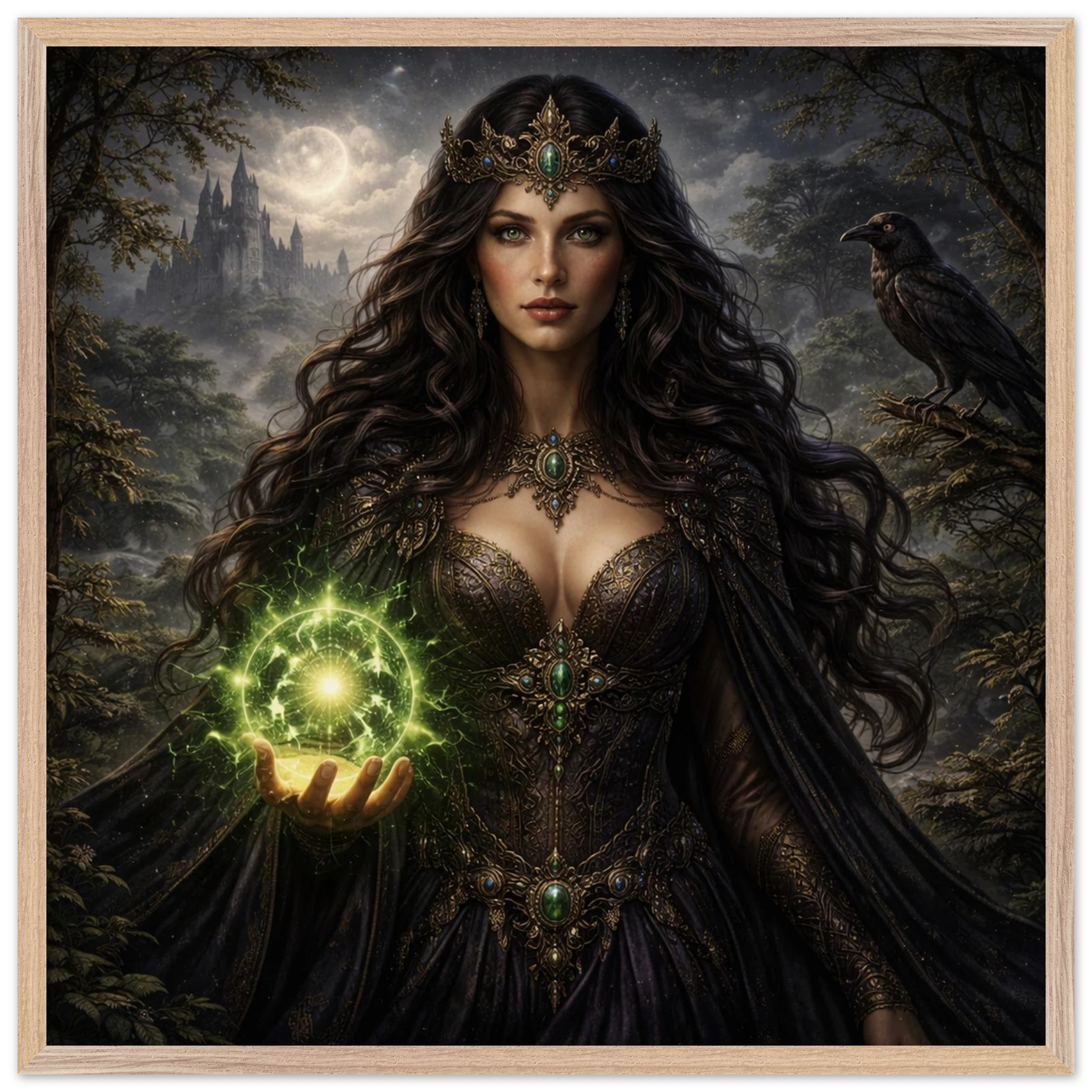 Morgana – Mythologie Fine Art Print mit Rahmen | babasan