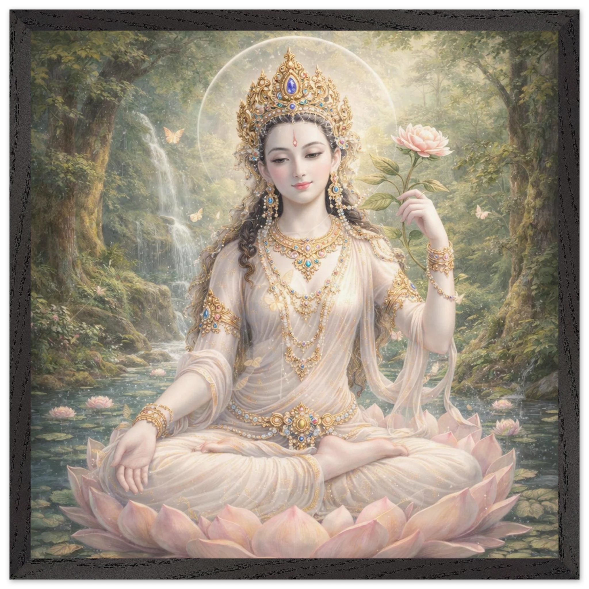 Weisse Tara – Mythologie Fine Art Print mit Rahmen | babasan