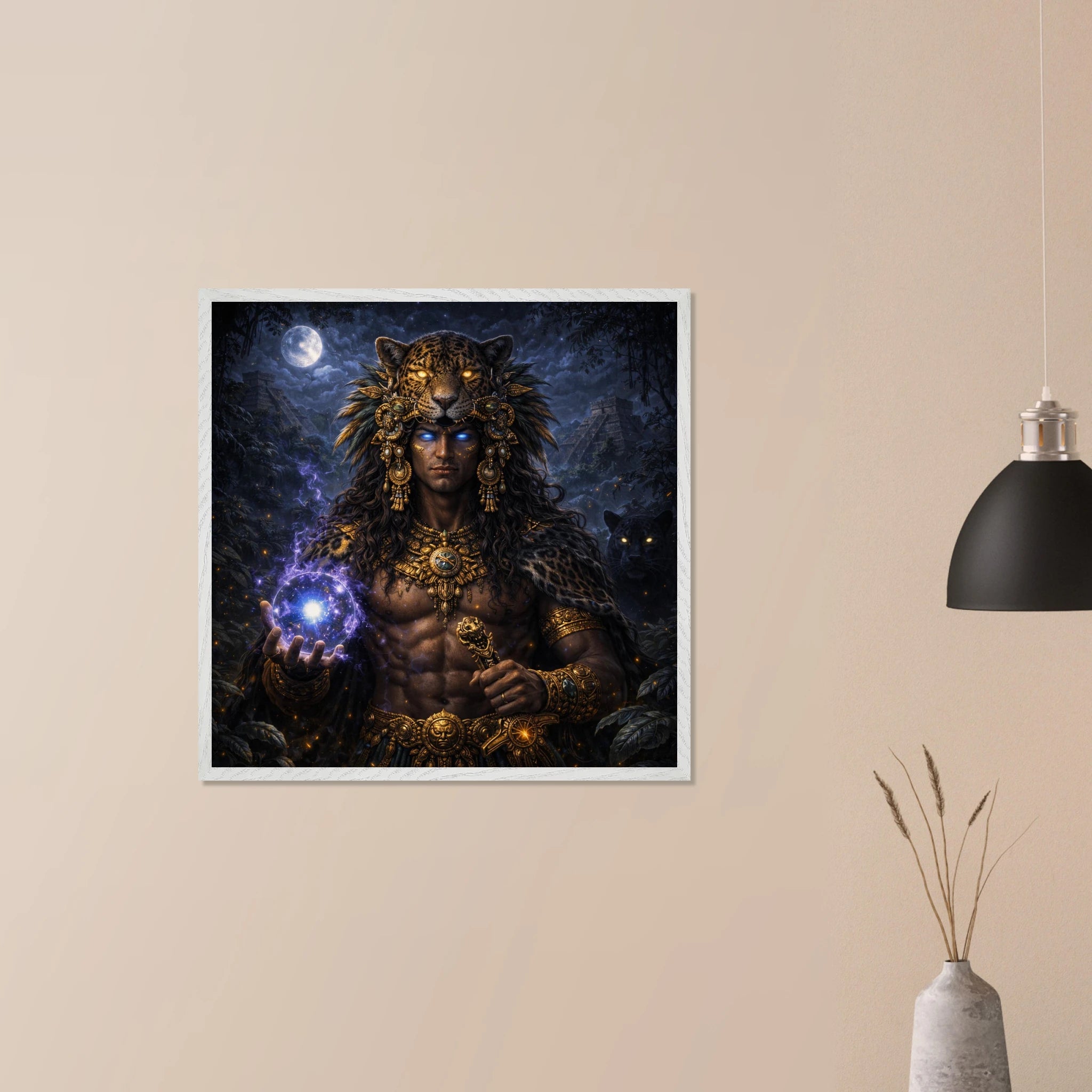 Xbalanque – Mythologie Fine Art Print mit Rahmen | babasan
