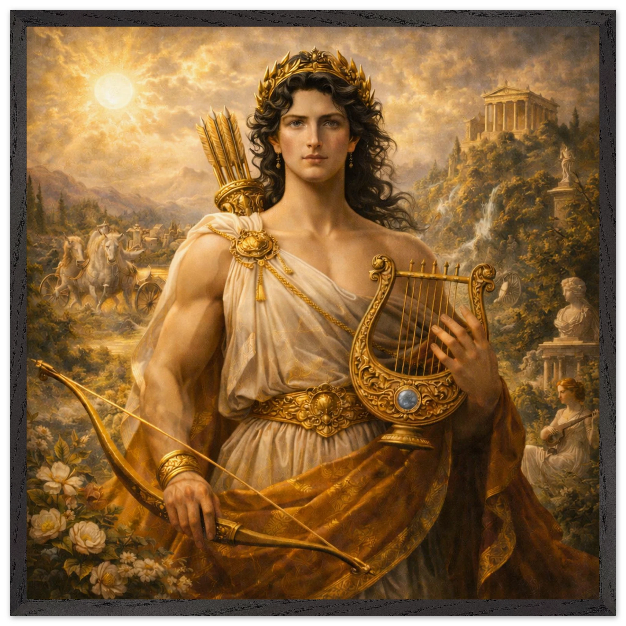 Apollo – Mythologie Fine Art Print mit Rahmen | babasan
