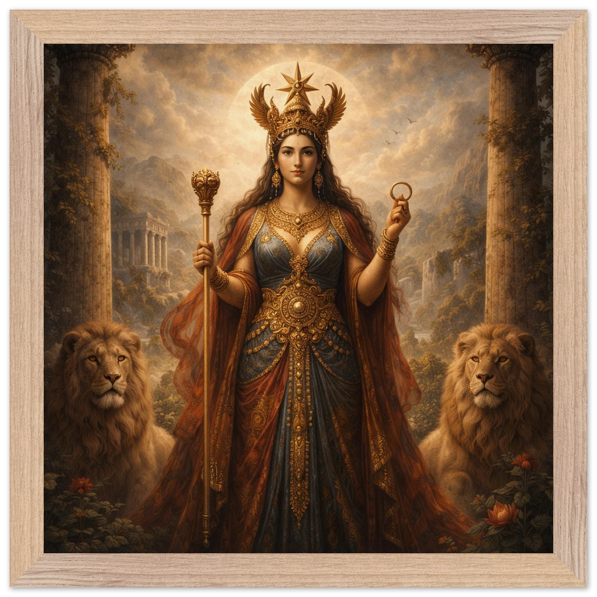 Ishtar – Mythologie Fine Art Print mit Rahmen | babasan