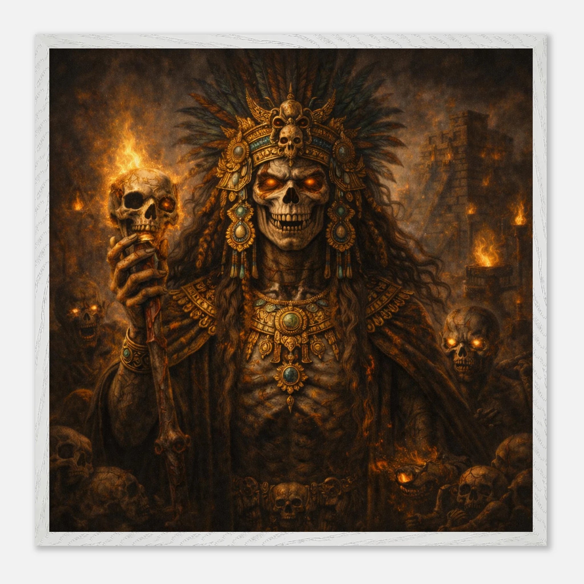 Ah Puch – Mythologie Fine Art Print mit Rahmen | babasan