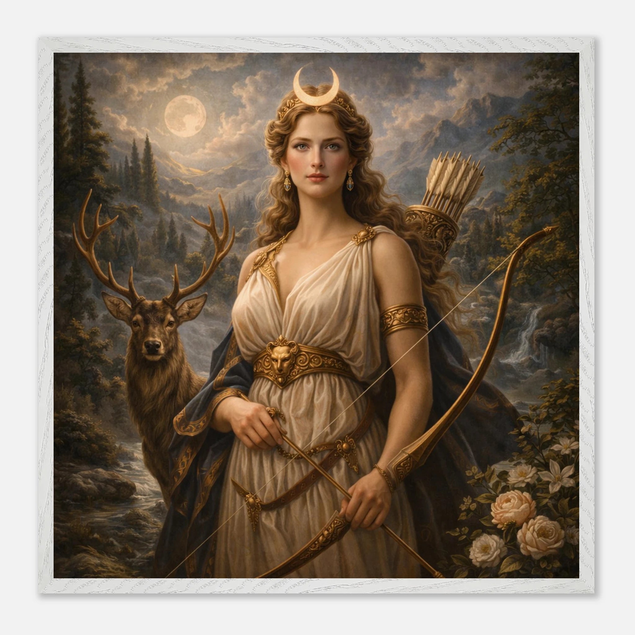 Diana – Mythologie Fine Art Print mit Rahmen | babasan