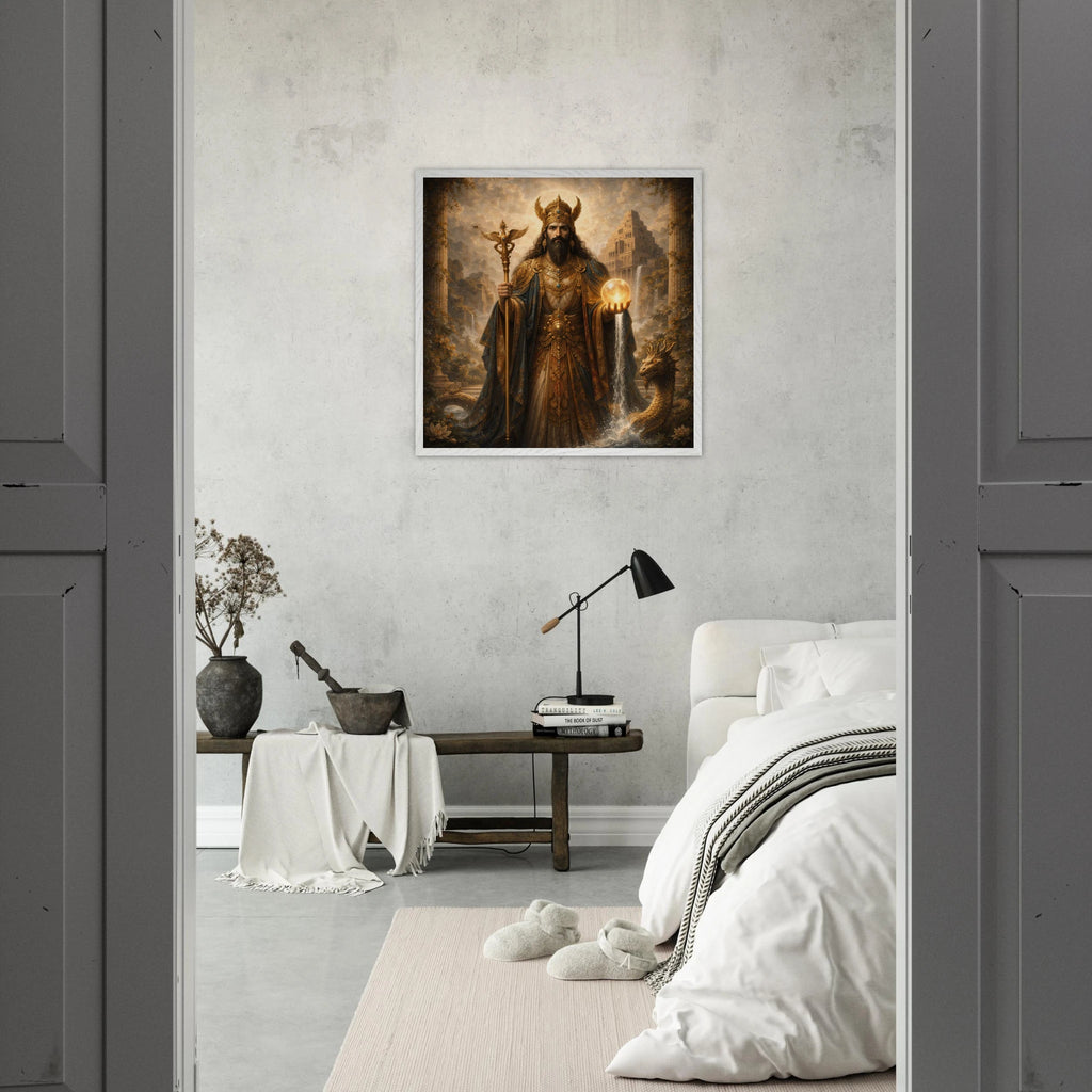 Marduk – Mythologie Fine Art Print mit Rahmen | babasan