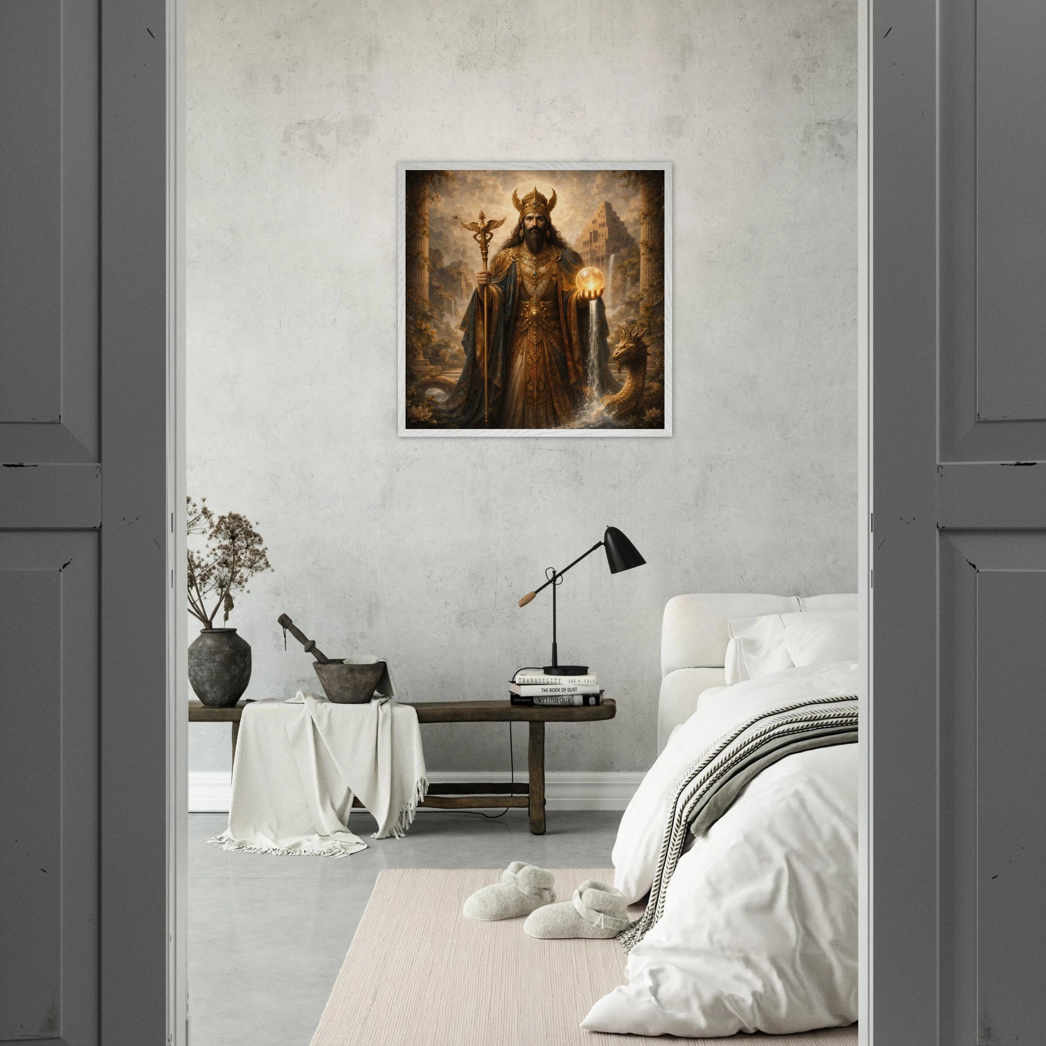 Marduk – Mythologie Fine Art Print mit Rahmen | babasan