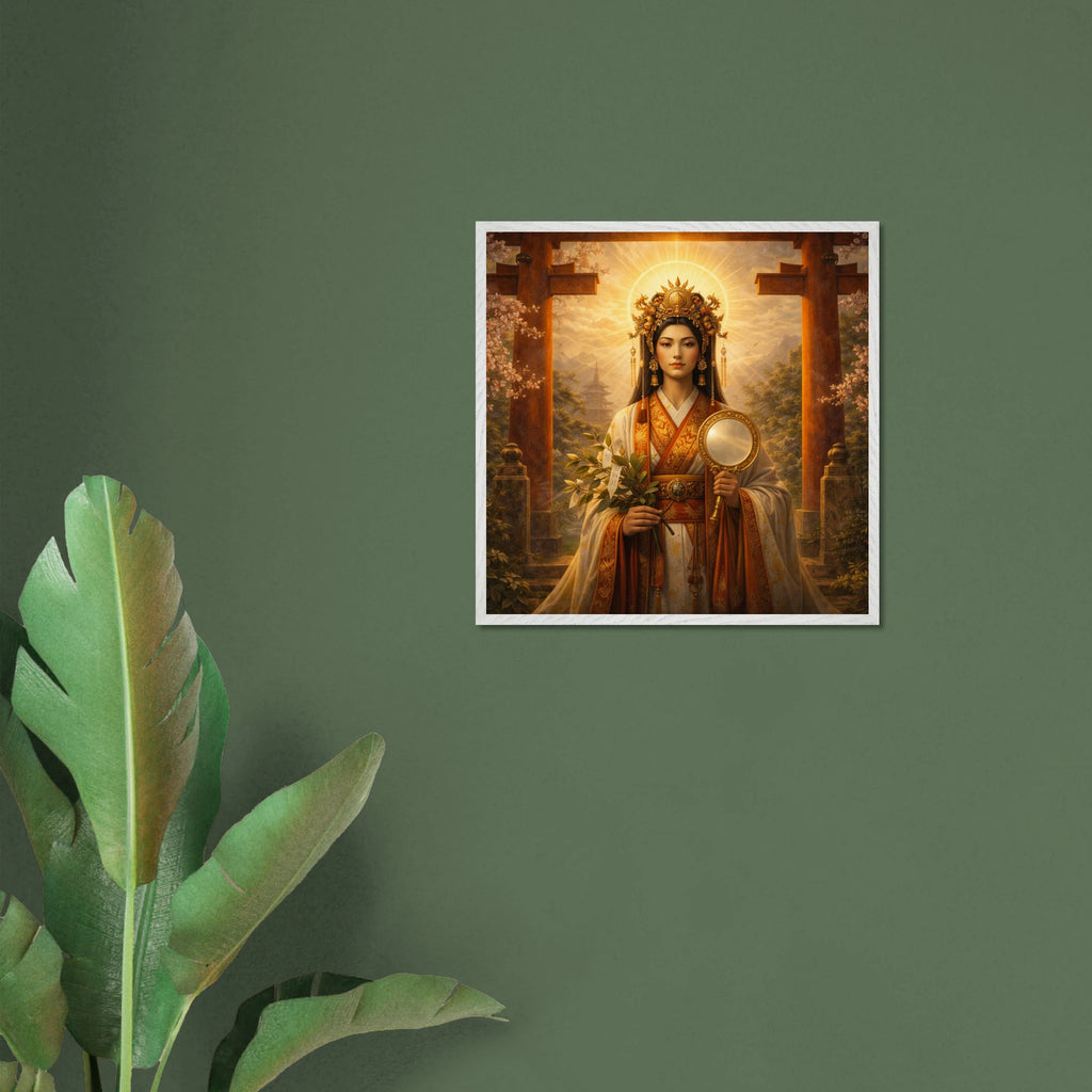 Amaterasu – Mythologie Fine Art Print mit Rahmen | babasan