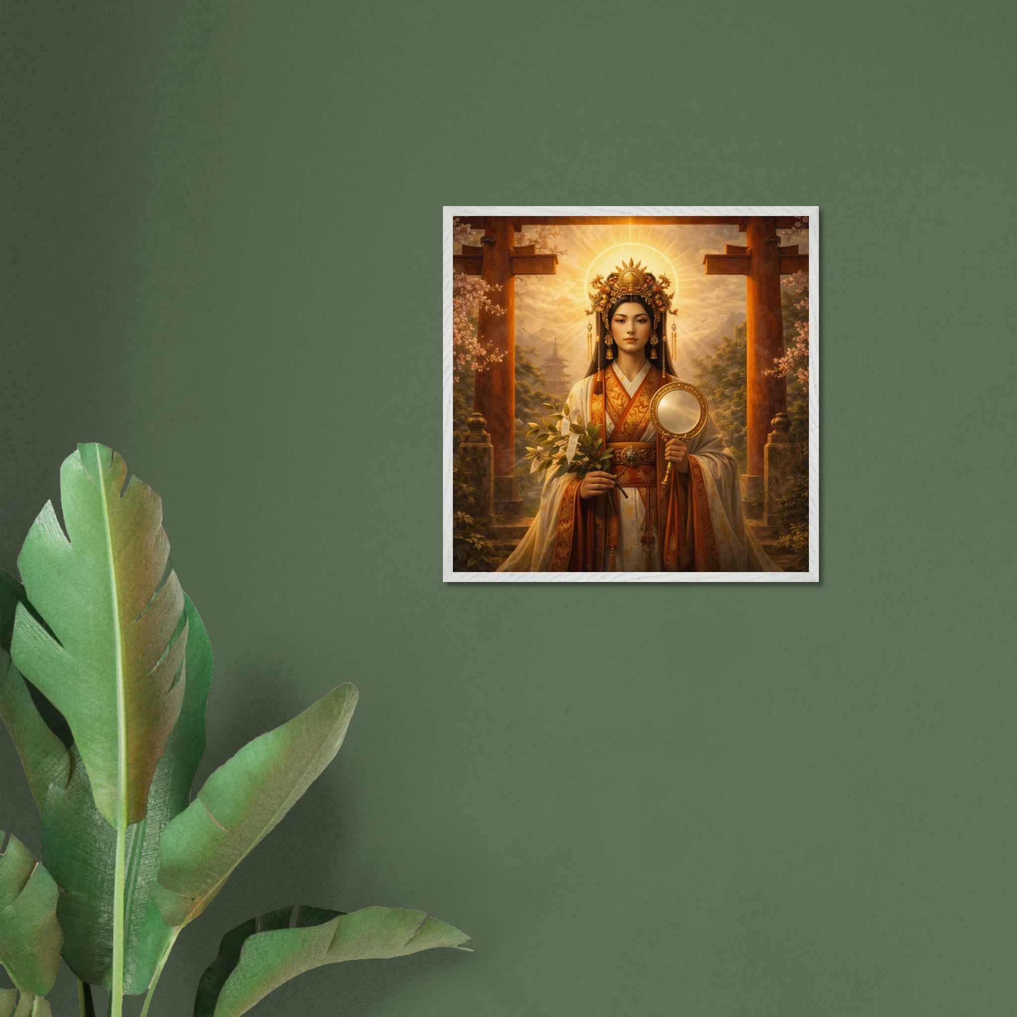 Amaterasu – Mythologie Fine Art Print mit Rahmen | babasan