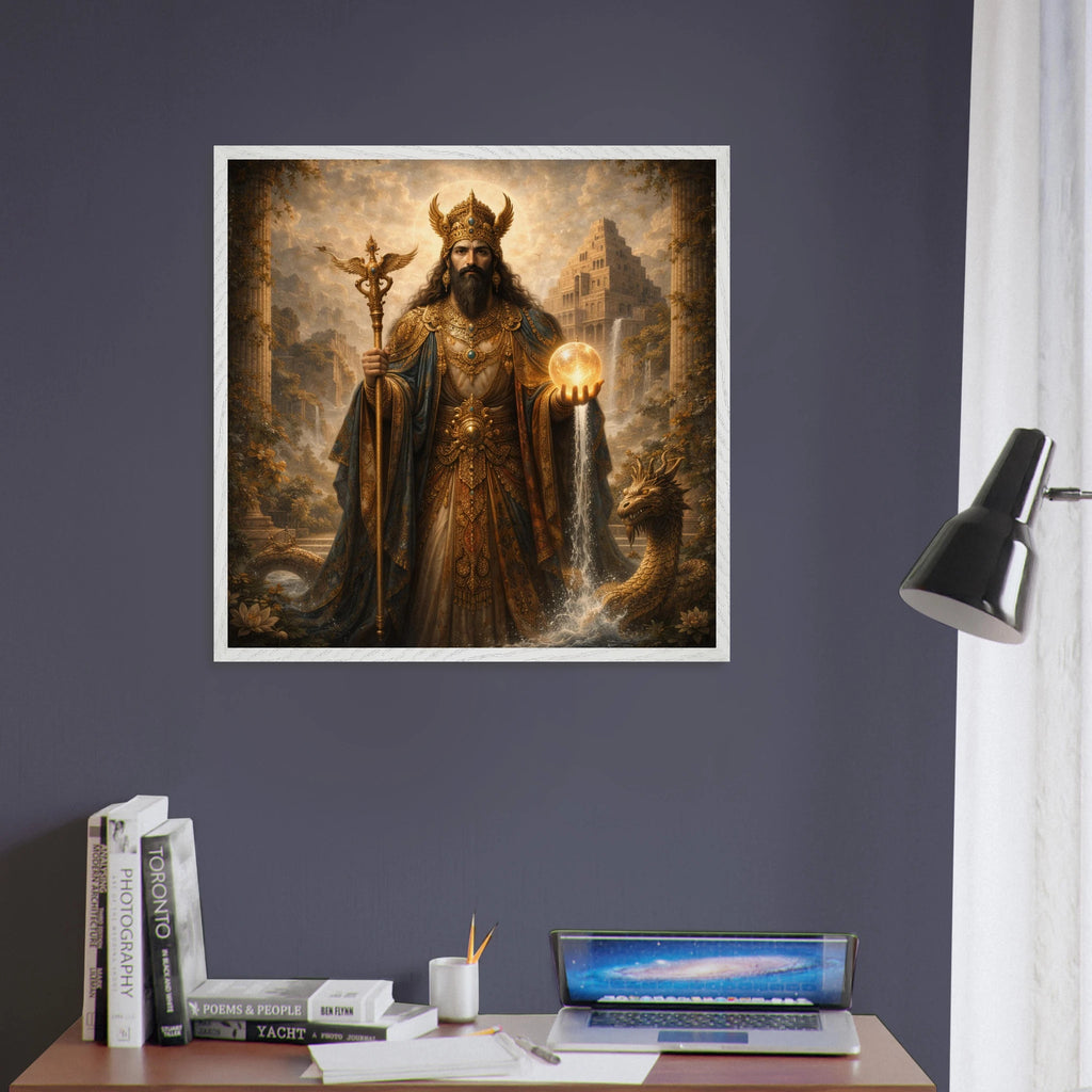 Marduk – Mythologie Fine Art Print mit Rahmen | babasan