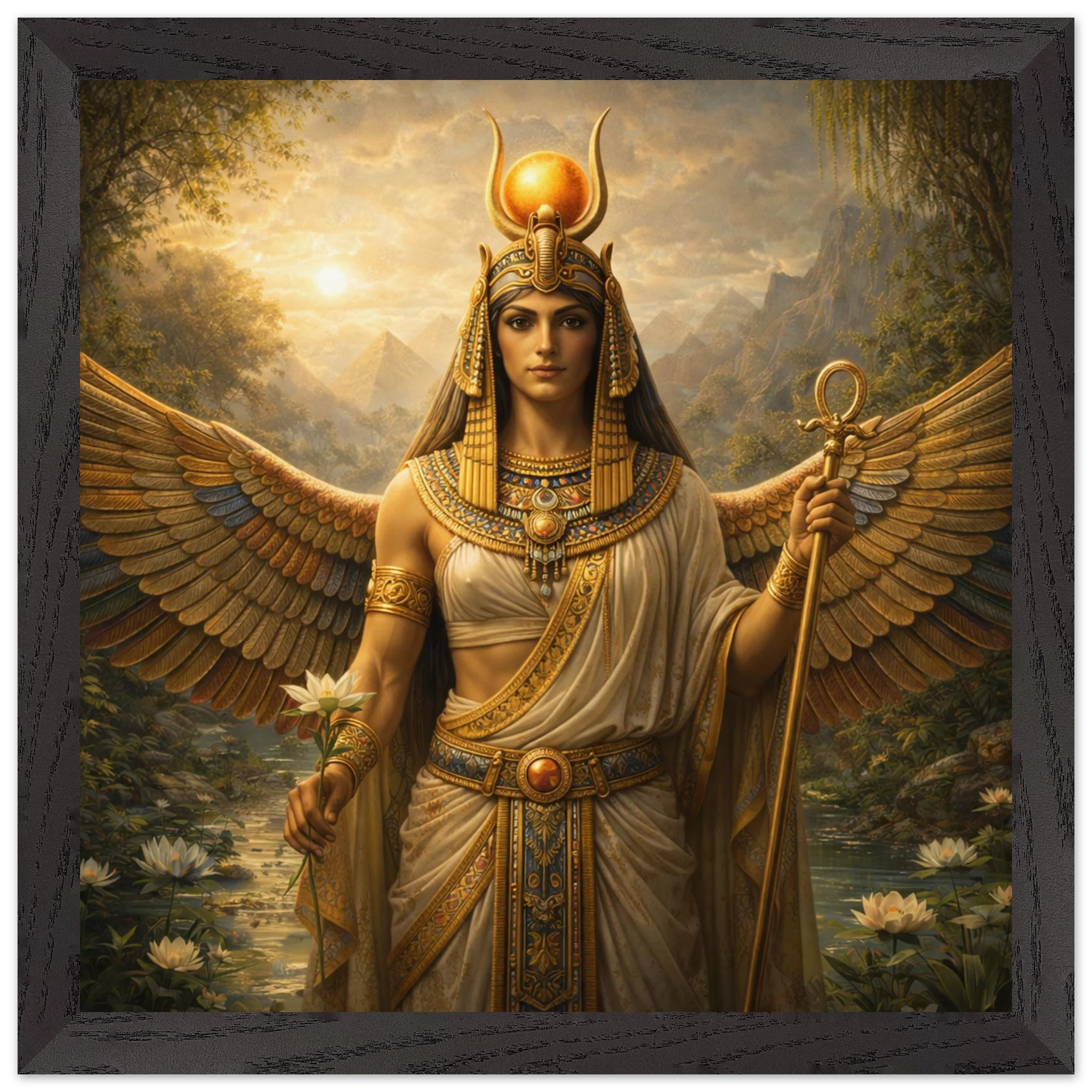 Isis – Mythologie Fine Art Print mit Rahmen | babasan