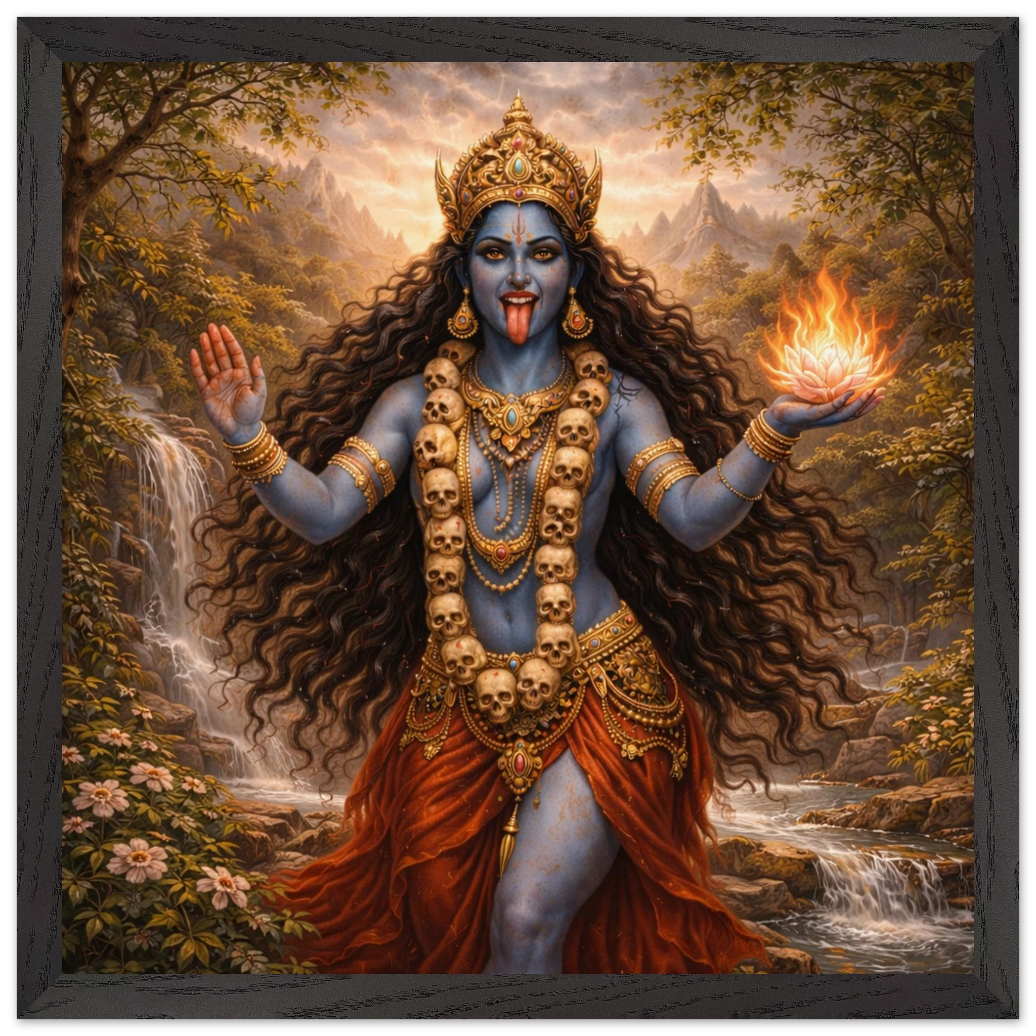 Kali – Mythologie Fine Art Print mit Rahmen | babasan