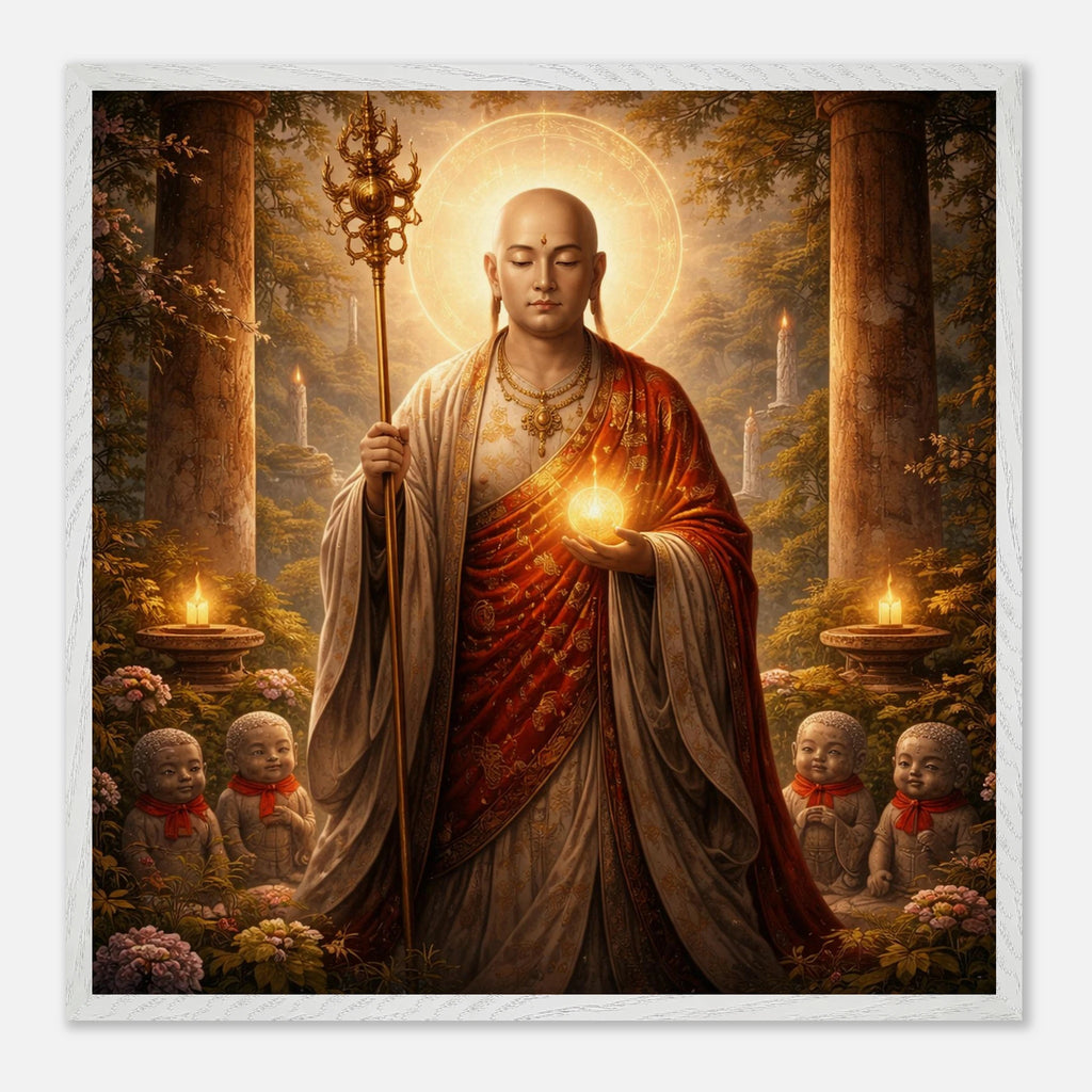 Jizō – Mythologie Fine Art Print mit Rahmen | babasan