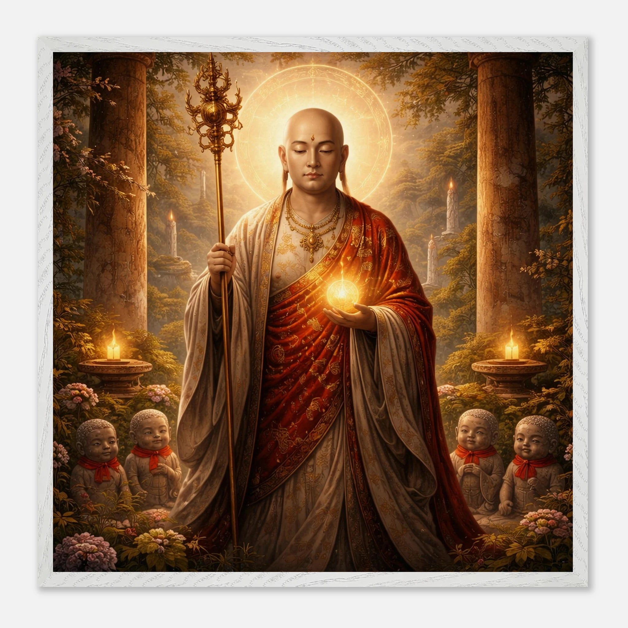 Jizō – Mythologie Fine Art Print mit Rahmen | babasan
