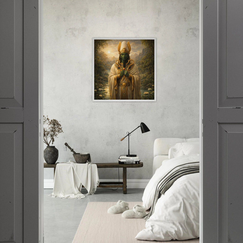 Osiris – Mythologie Fine Art Print mit Rahmen | babasan