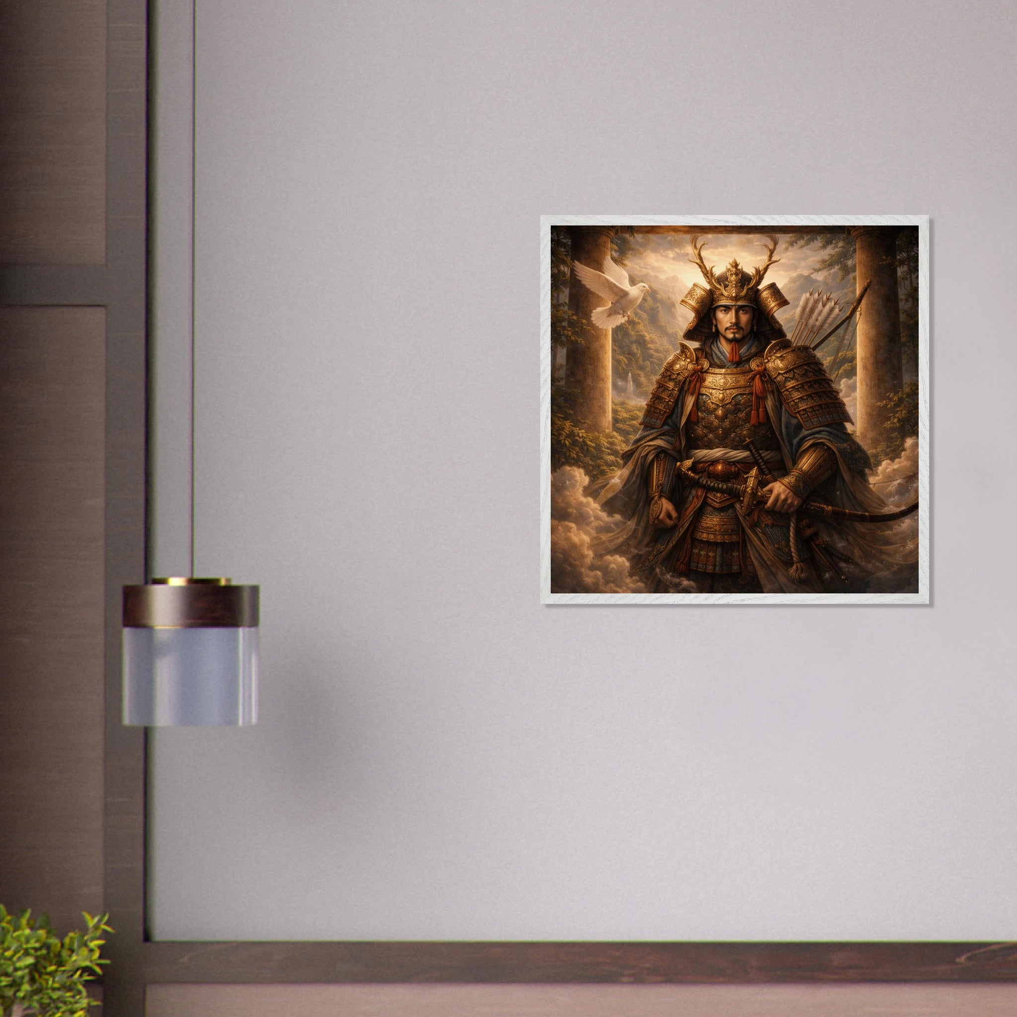 Hachiman – Mythologie Fine Art Print mit Rahmen | babasan