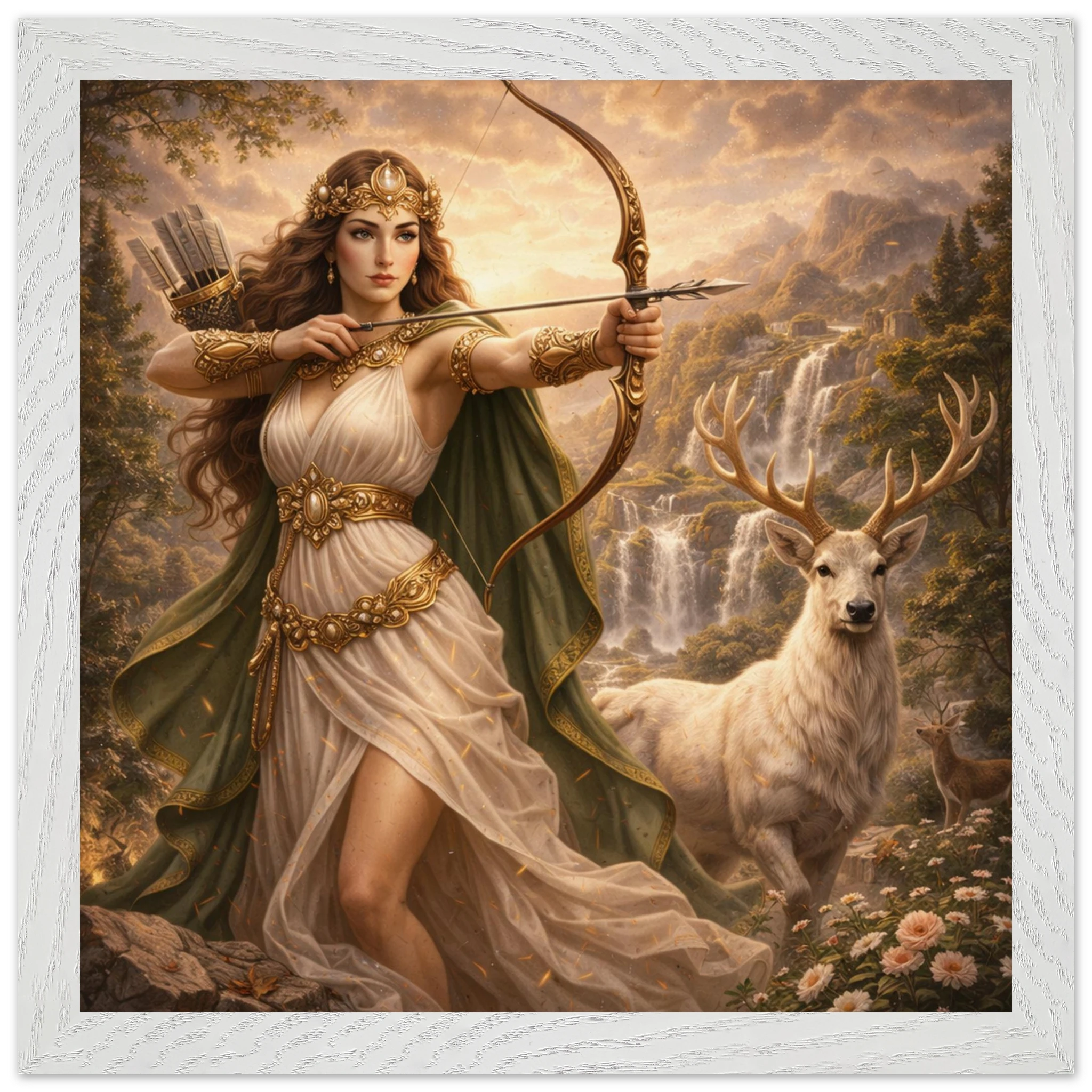 Artemis – Mythologie Fine Art Print mit Rahmen | babasan
