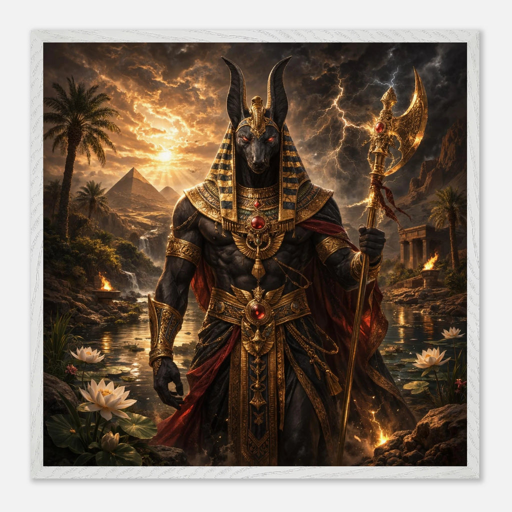 Seth – Mythologie Fine Art Print mit Rahmen | babasan