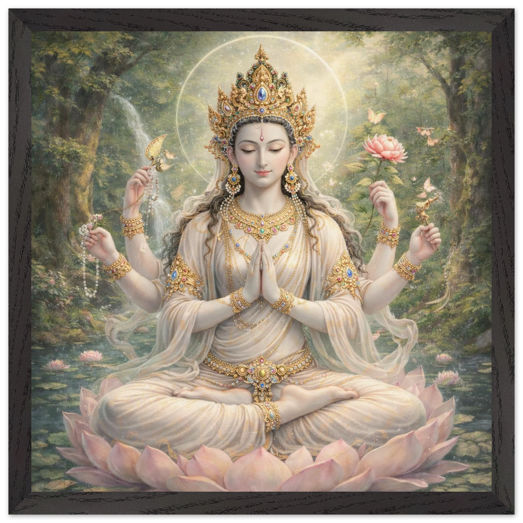 Avalokiteshvara – Mythologie Fine Art Print mit Rahmen | babasan