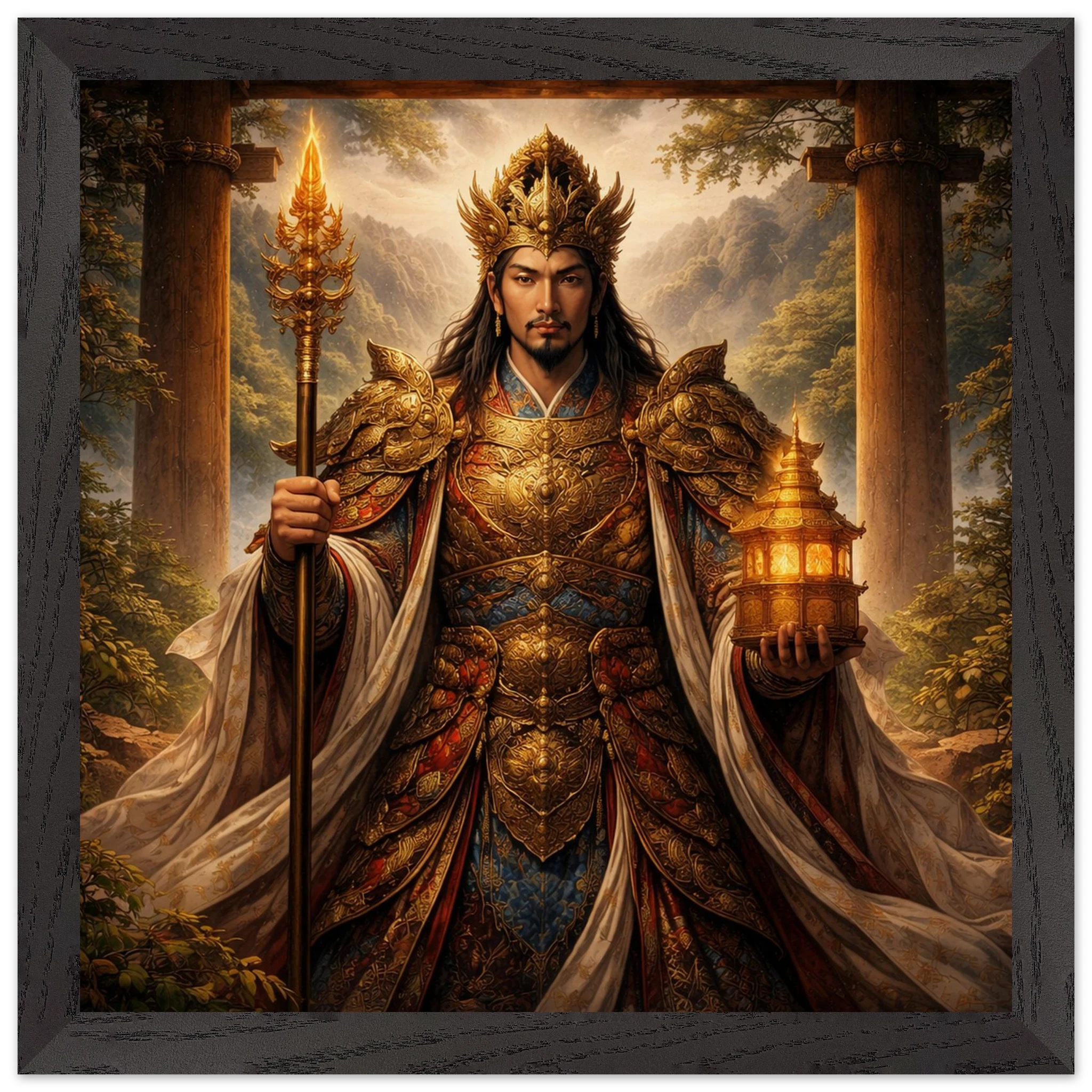 Bishamonten – Mythologie Fine Art Print mit Rahmen | babasan