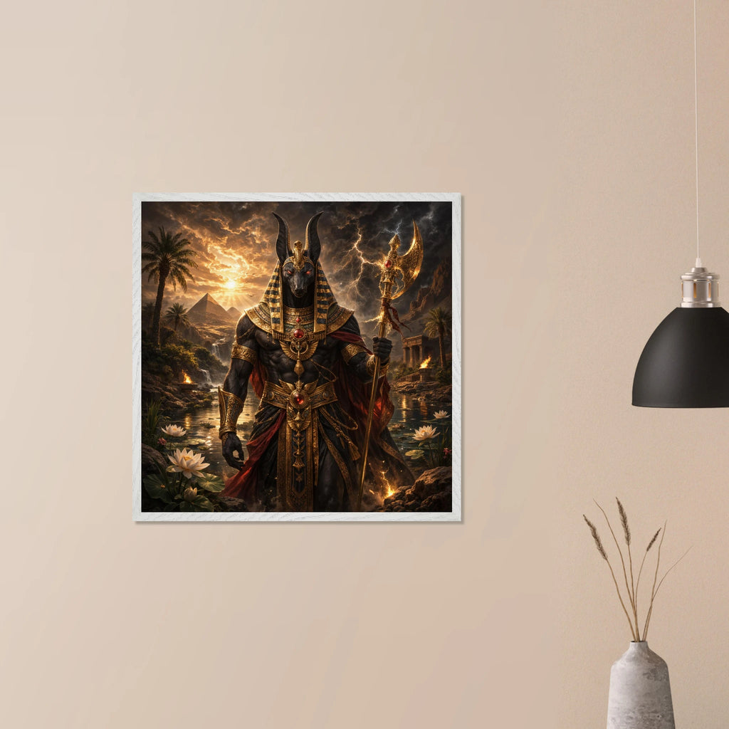 Seth – Mythologie Fine Art Print mit Rahmen | babasan