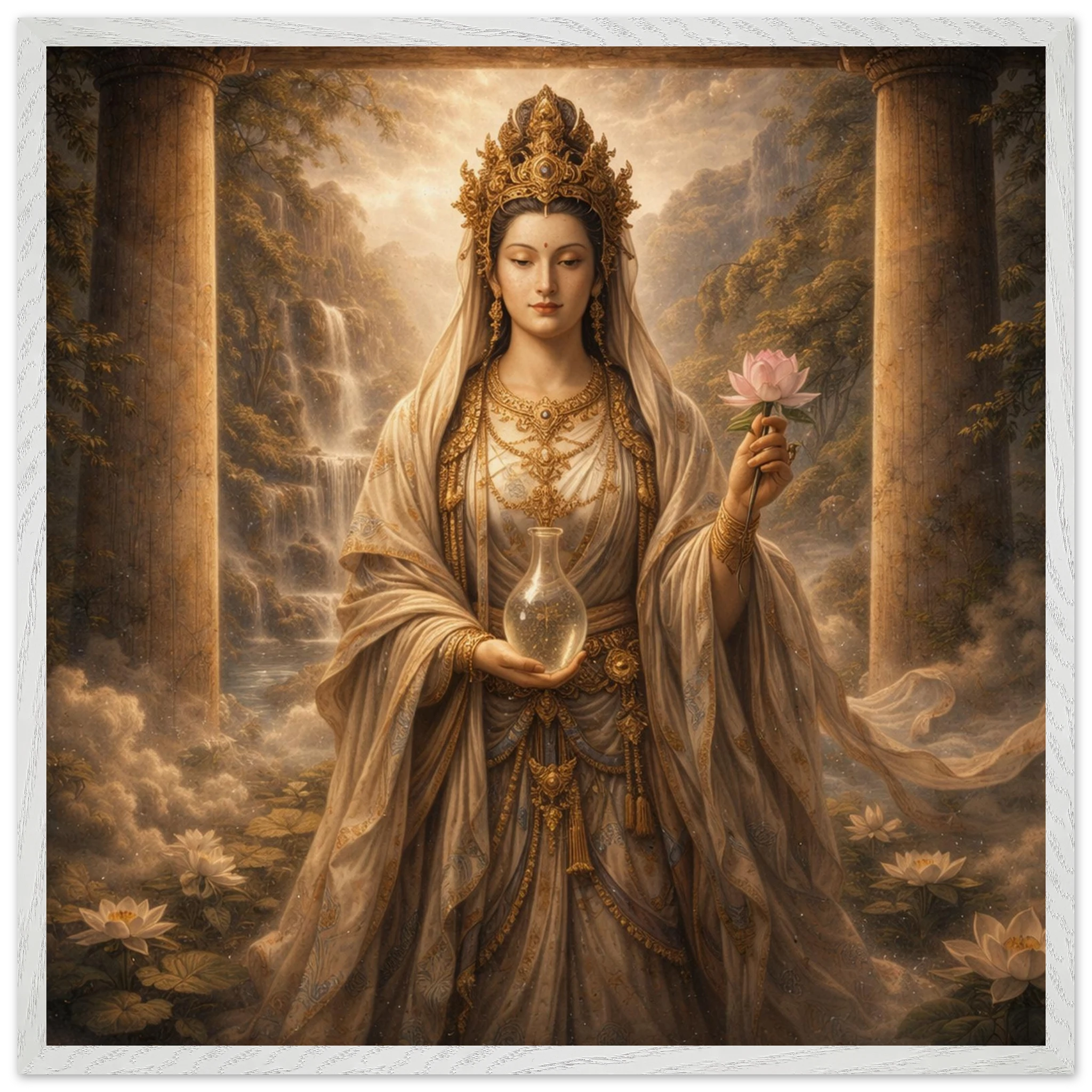Kannon Bodhisattva– Mythologie Fine Art Print mit Rahmen | babasan