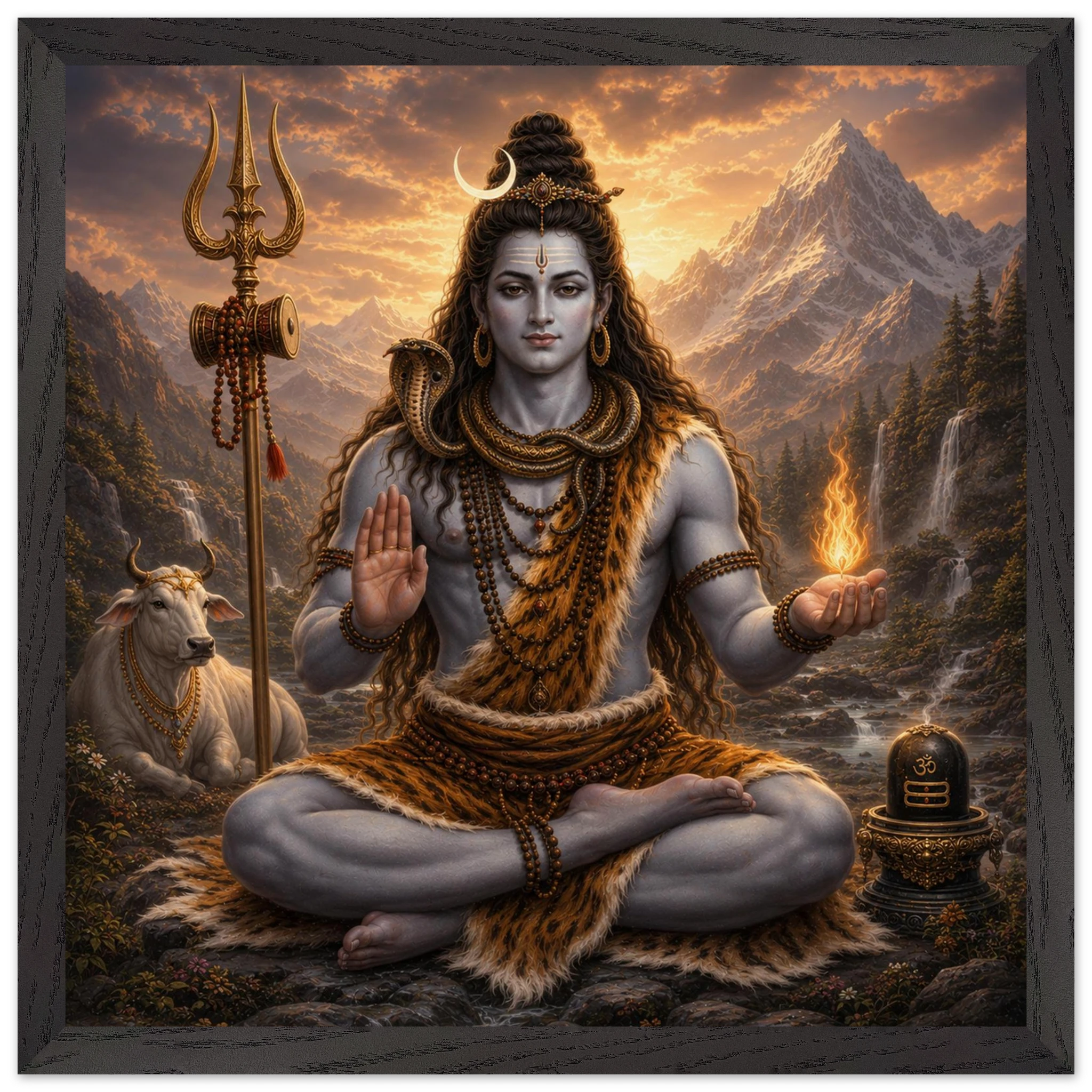 Shiva – Mythologie Fine Art Print mit Rahmen | babasan