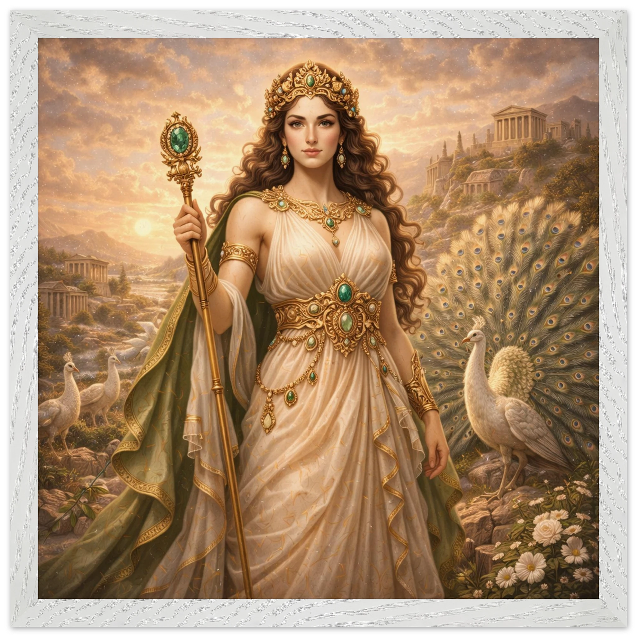 Hera – Mythologie Fine Art Print mit Rahmen | babasan
