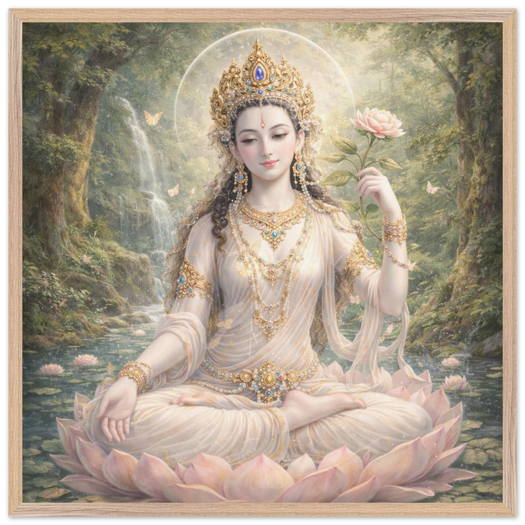 Weisse Tara – Mythologie Fine Art Print mit Rahmen | babasan