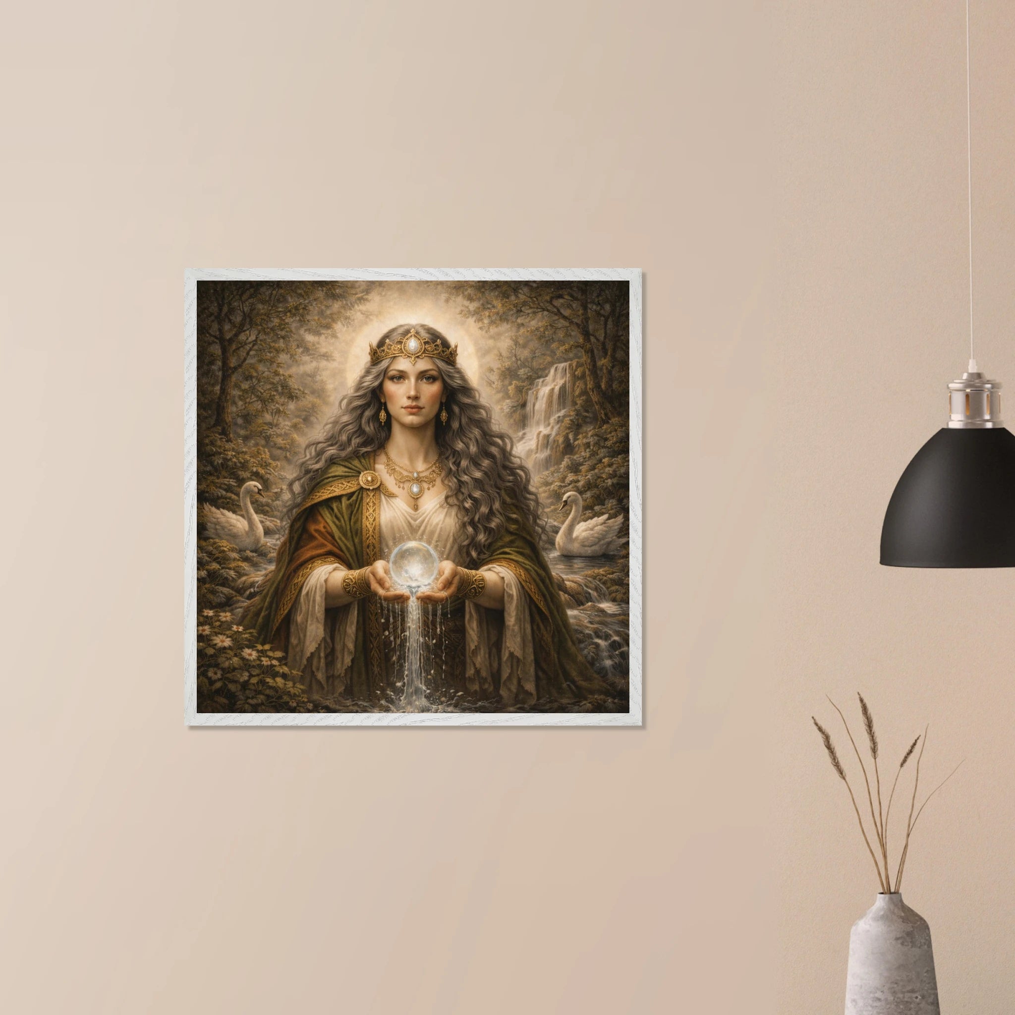Celtic Danu – Mythologie Fine Art Print mit Rahmen | babasan