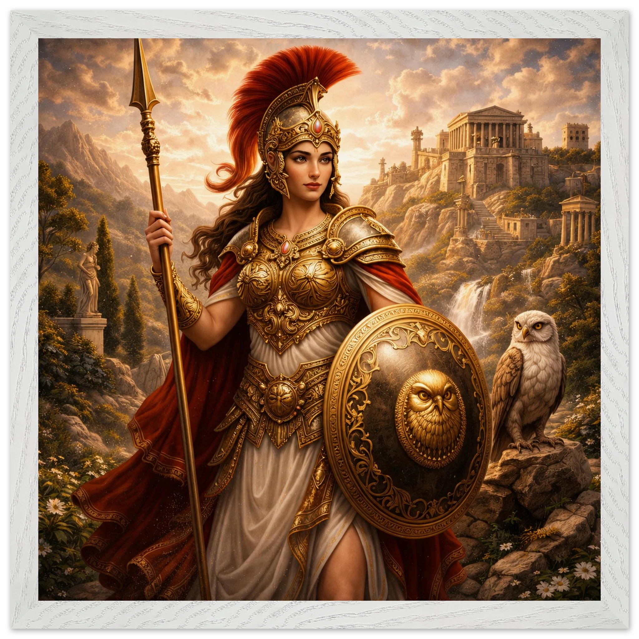 Athena – Mythologie Fine Art Print mit Rahmen | babasan