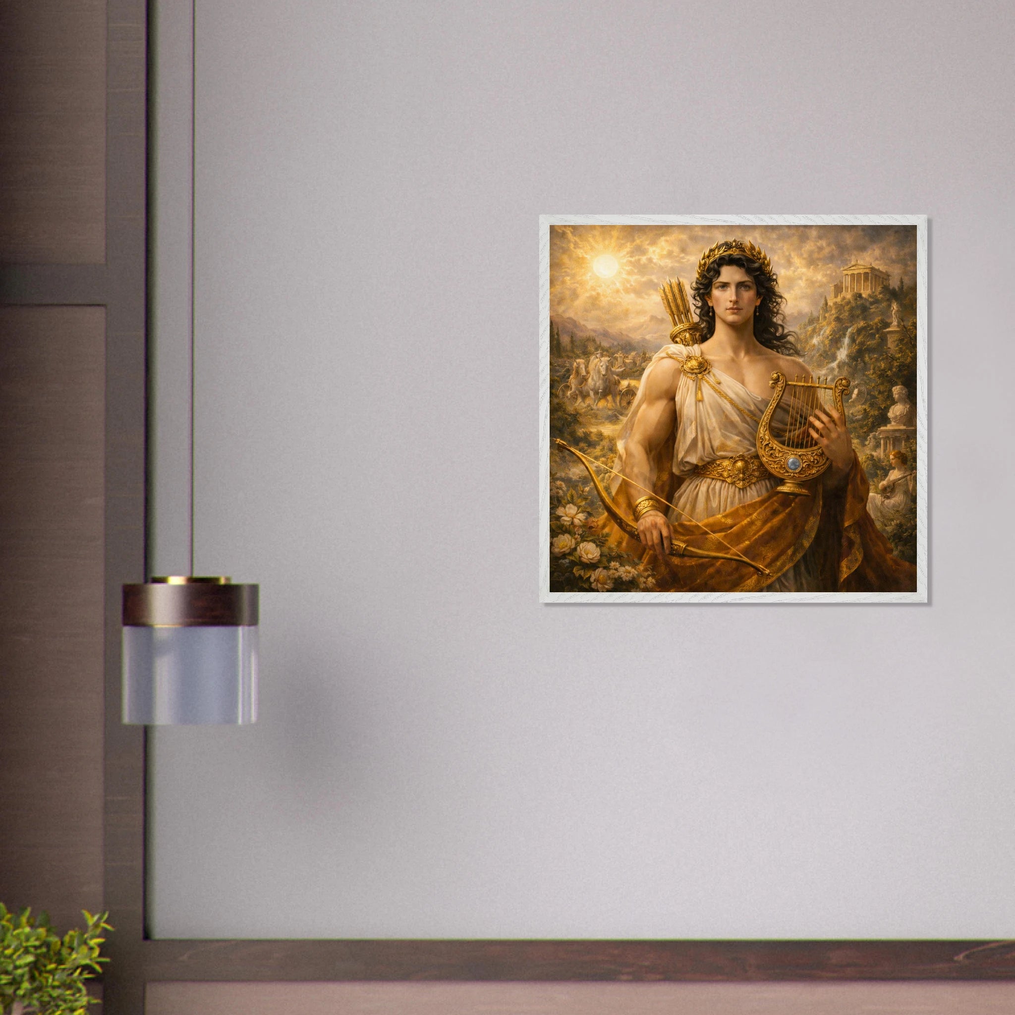 Apollo – Mythologie Fine Art Print mit Rahmen | babasan