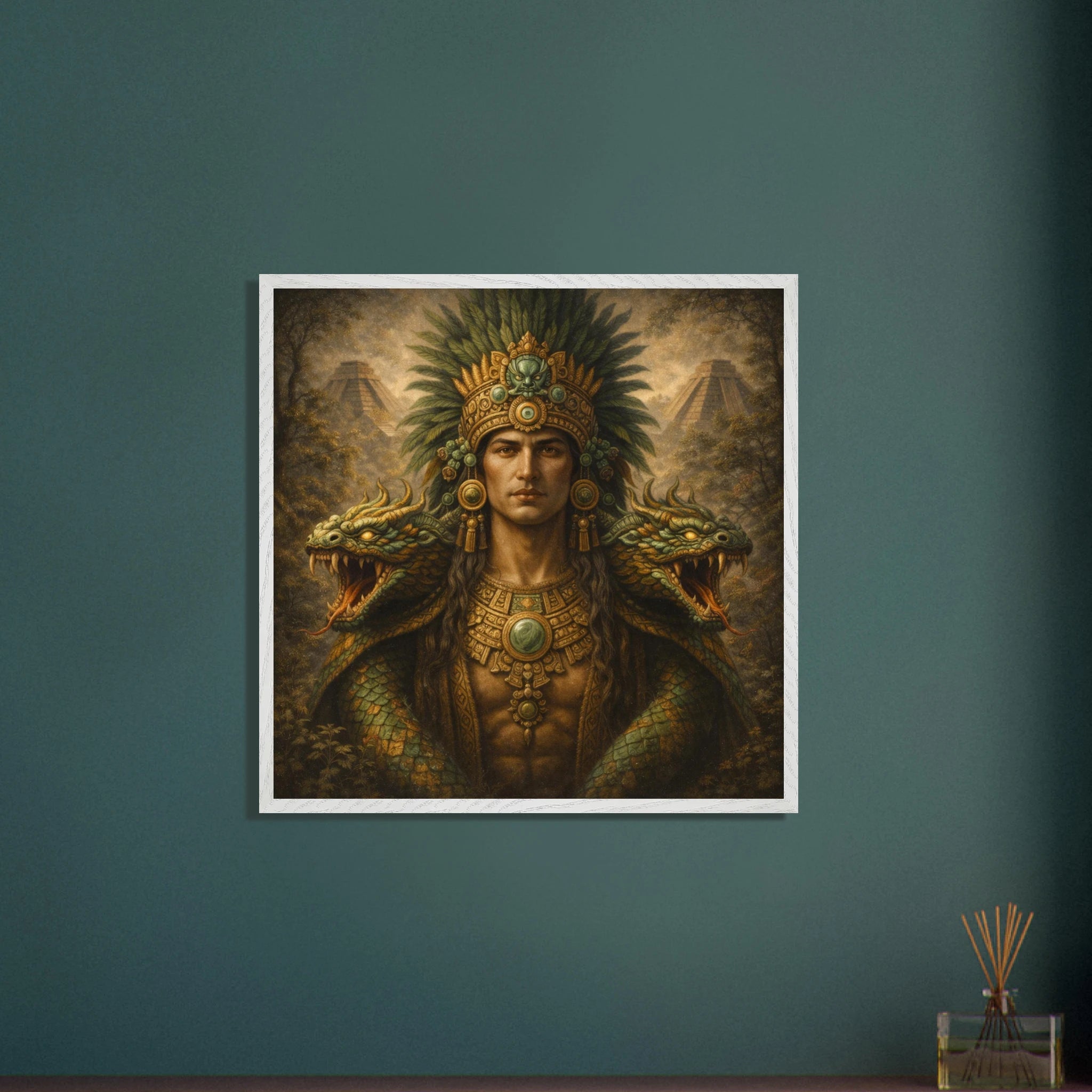 Kukulkan – Mythologie Fine Art Print mit Rahmen | babasan