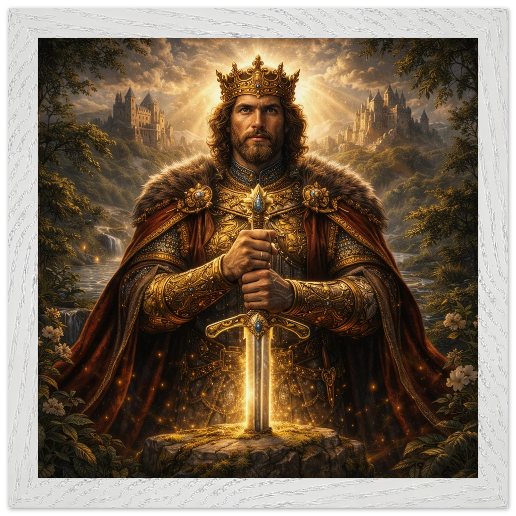 König – Mythologie Fine Art Print mit Rahmen | babasan