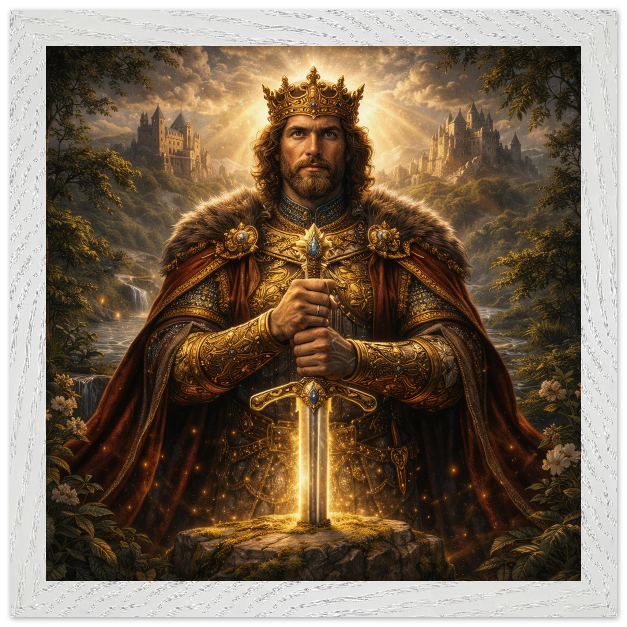 König – Mythologie Fine Art Print mit Rahmen | babasan