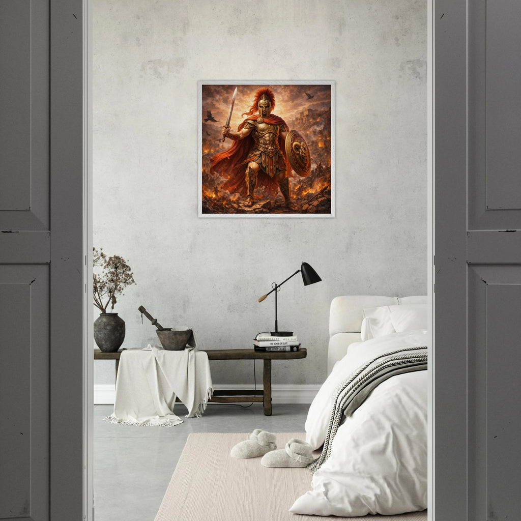 Ares – Mythologie Fine Art Print mit Rahmen | babasan