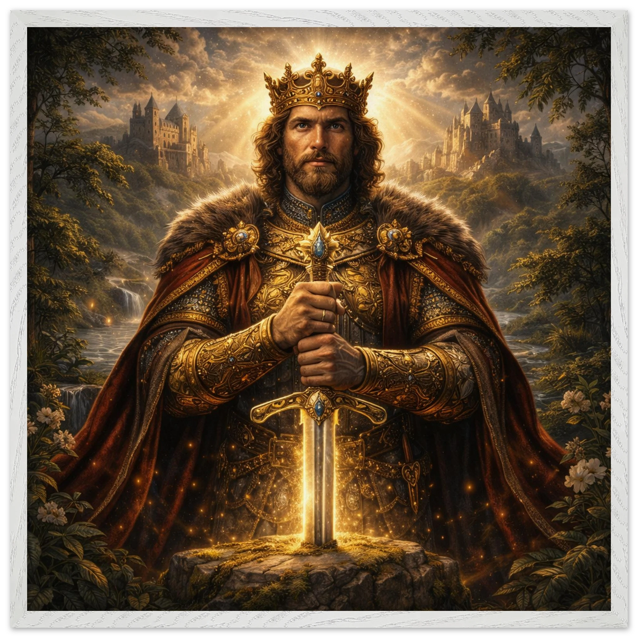 König – Mythologie Fine Art Print mit Rahmen | babasan