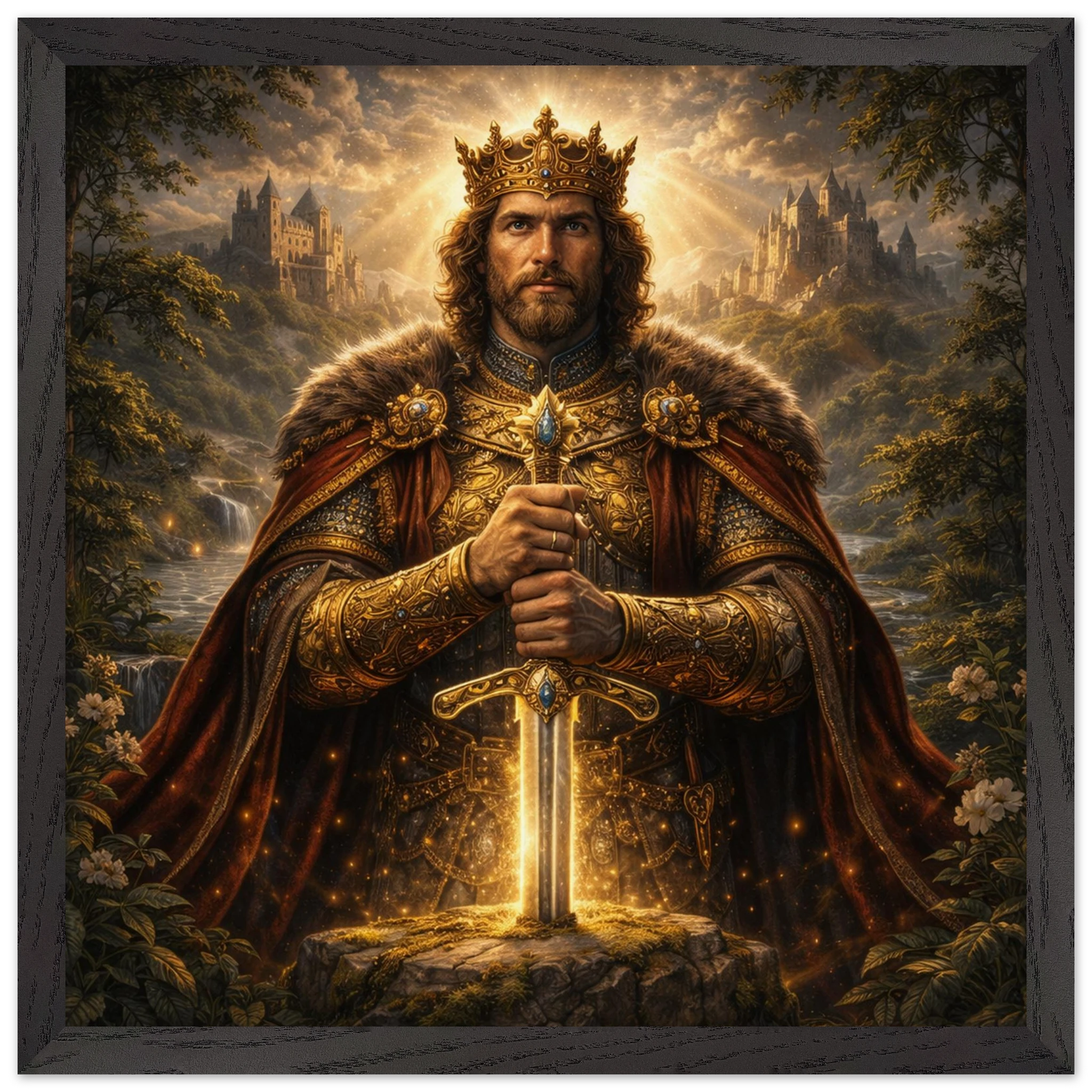 König – Mythologie Fine Art Print mit Rahmen | babasan