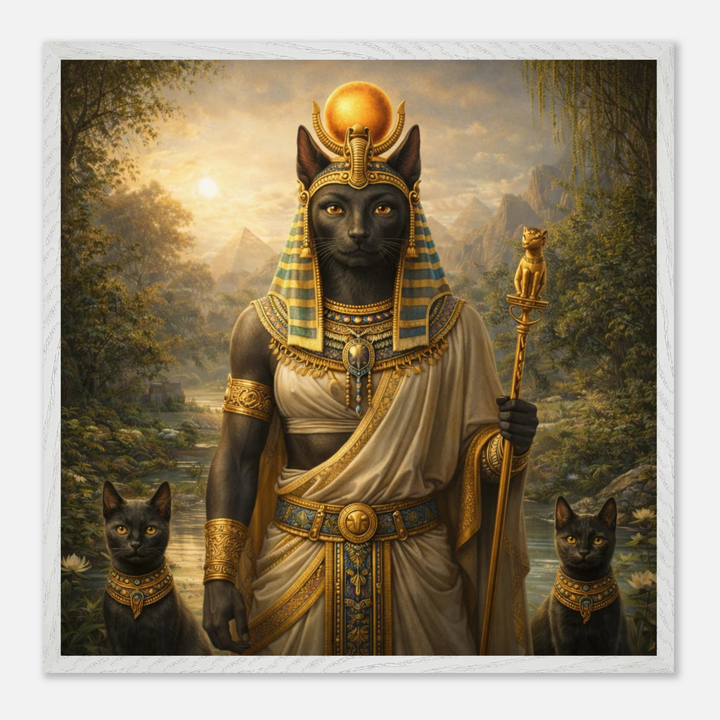 Bastet – Mythologie Fine Art Print mit Rahmen | babasan