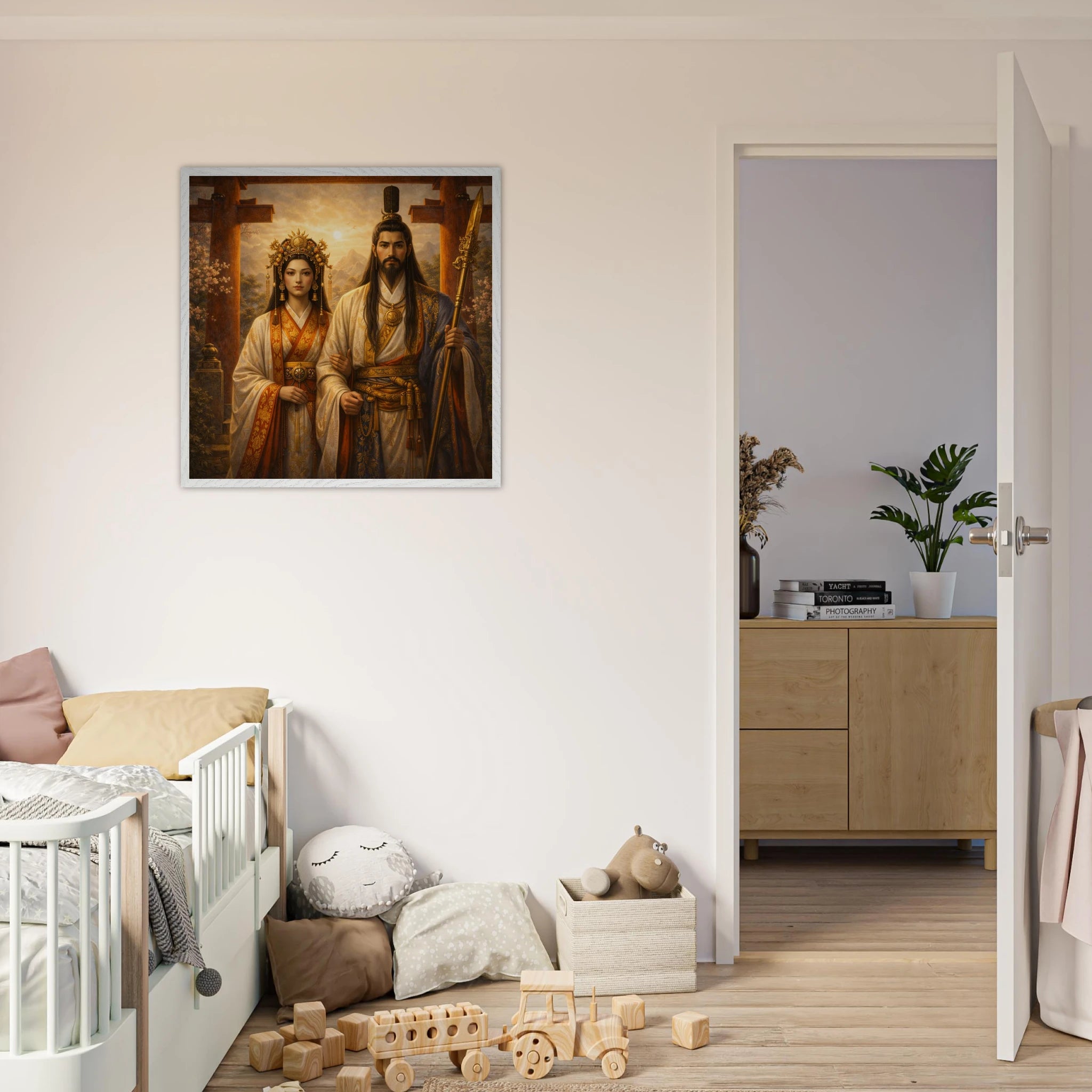 Izanagi Izanami – Mythologie Fine Art Print mit Rahmen | babasan