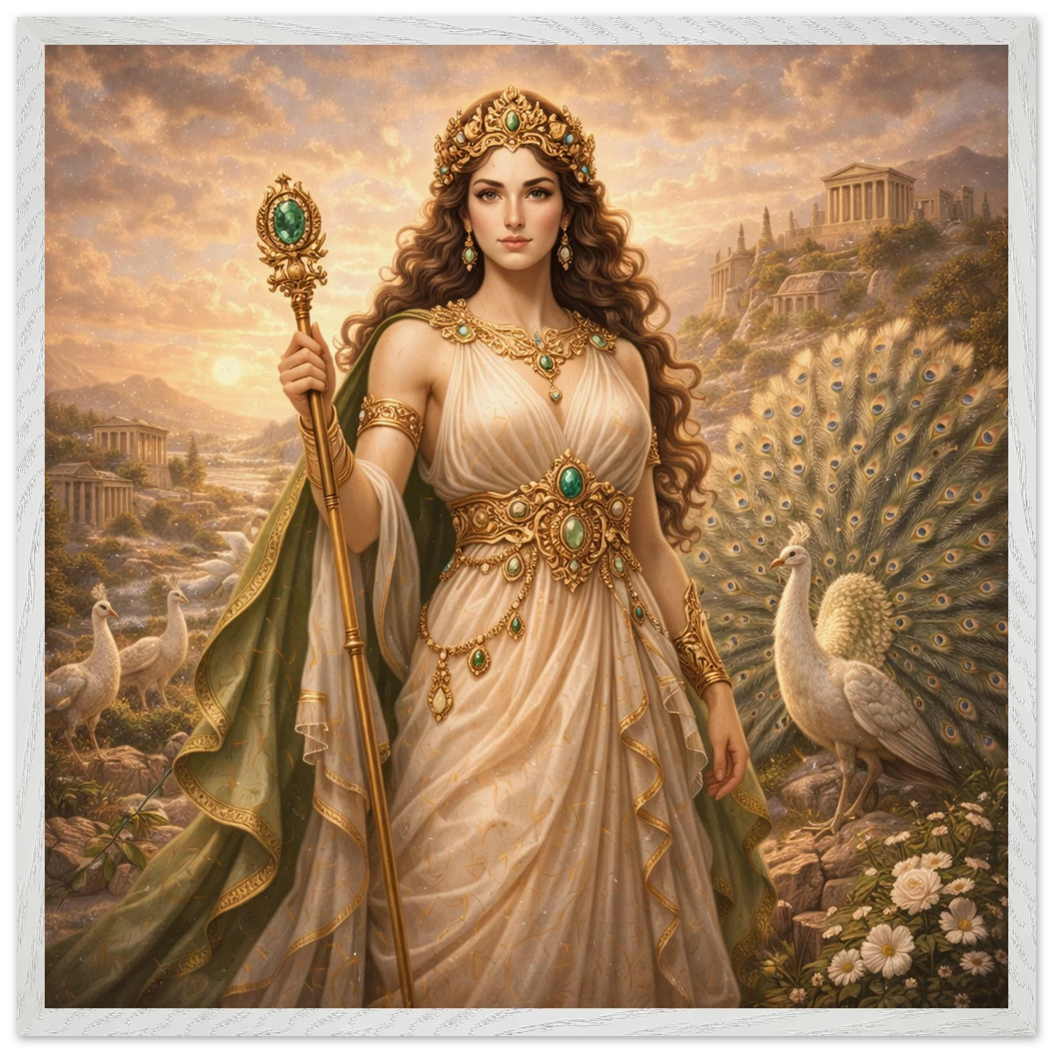 Hera – Mythologie Fine Art Print mit Rahmen | babasan