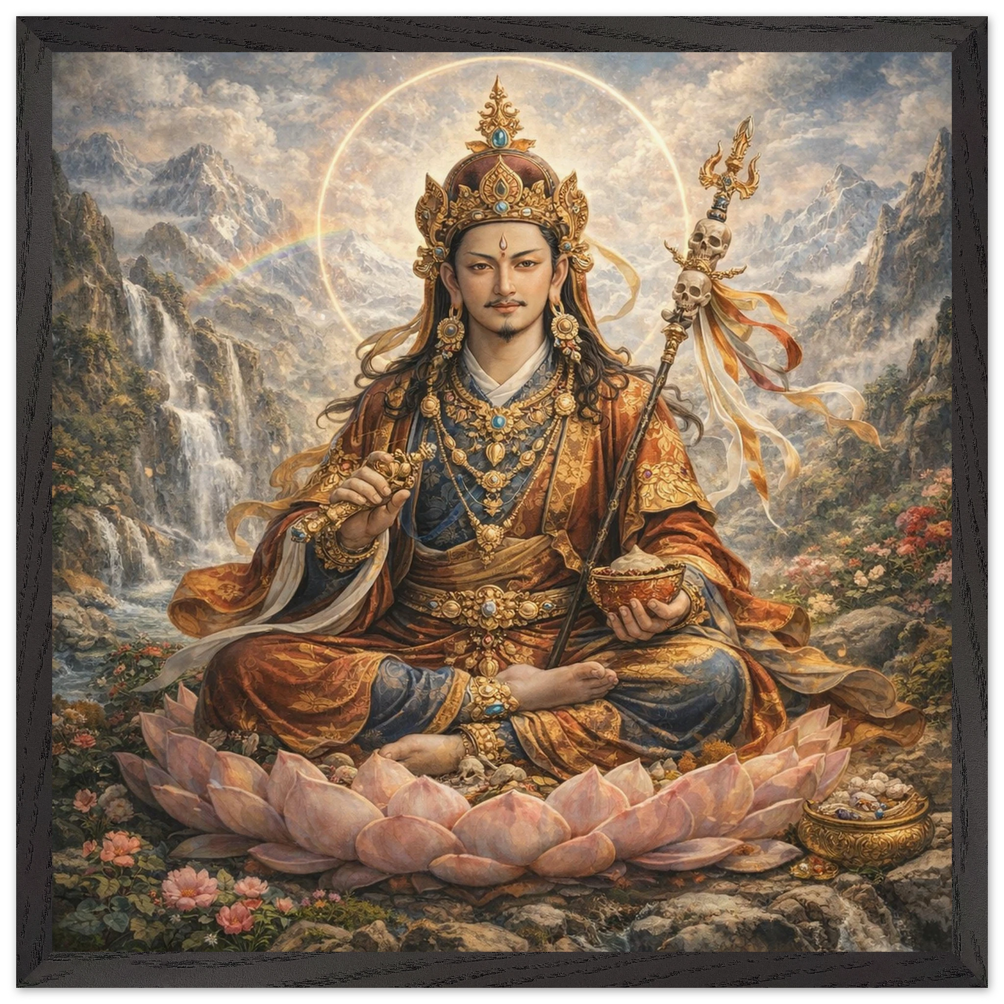 Padmasambhava – Mythologie Fine Art Print mit Rahmen | babasan