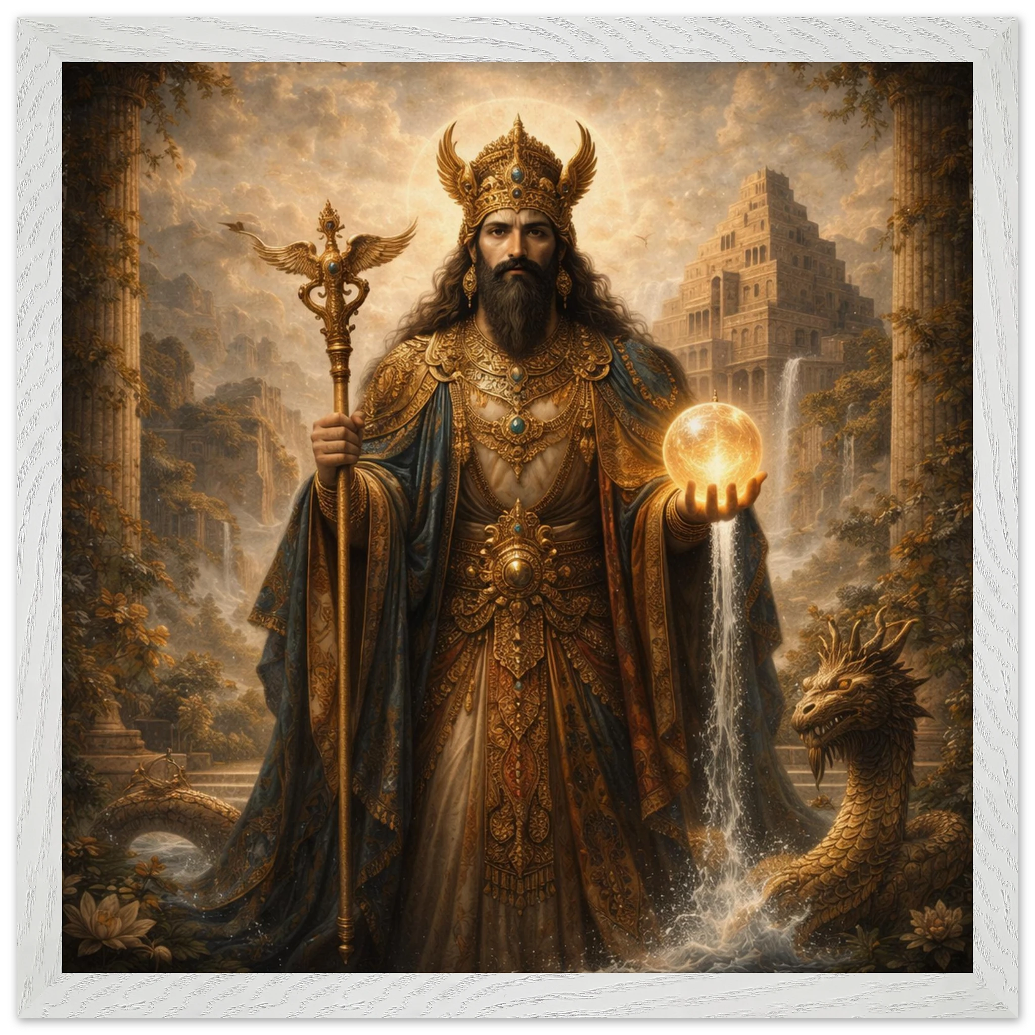 Marduk – Mythologie Fine Art Print mit Rahmen | babasan