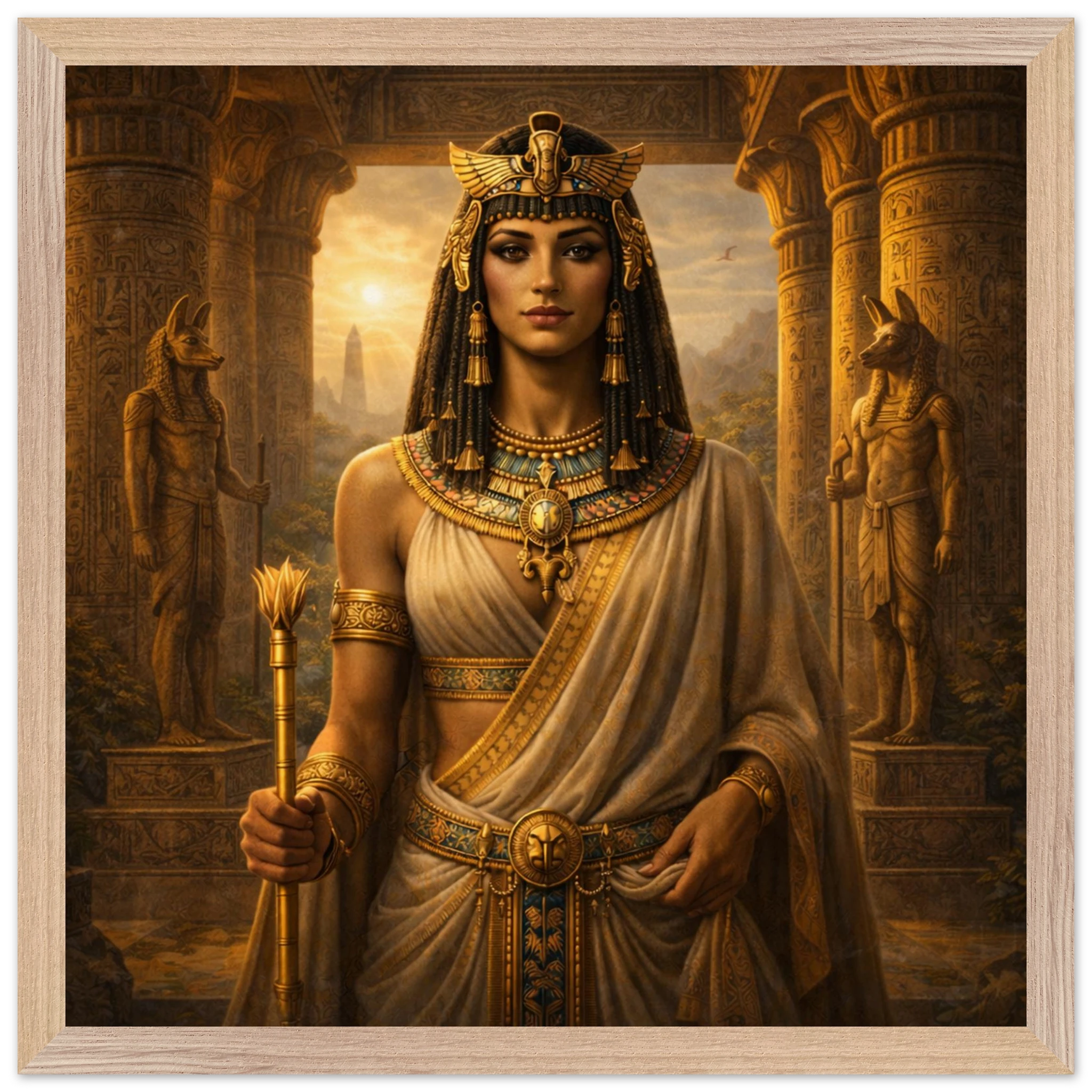 Cleopatra – Mythologie Fine Art Print mit Rahmen | babasan