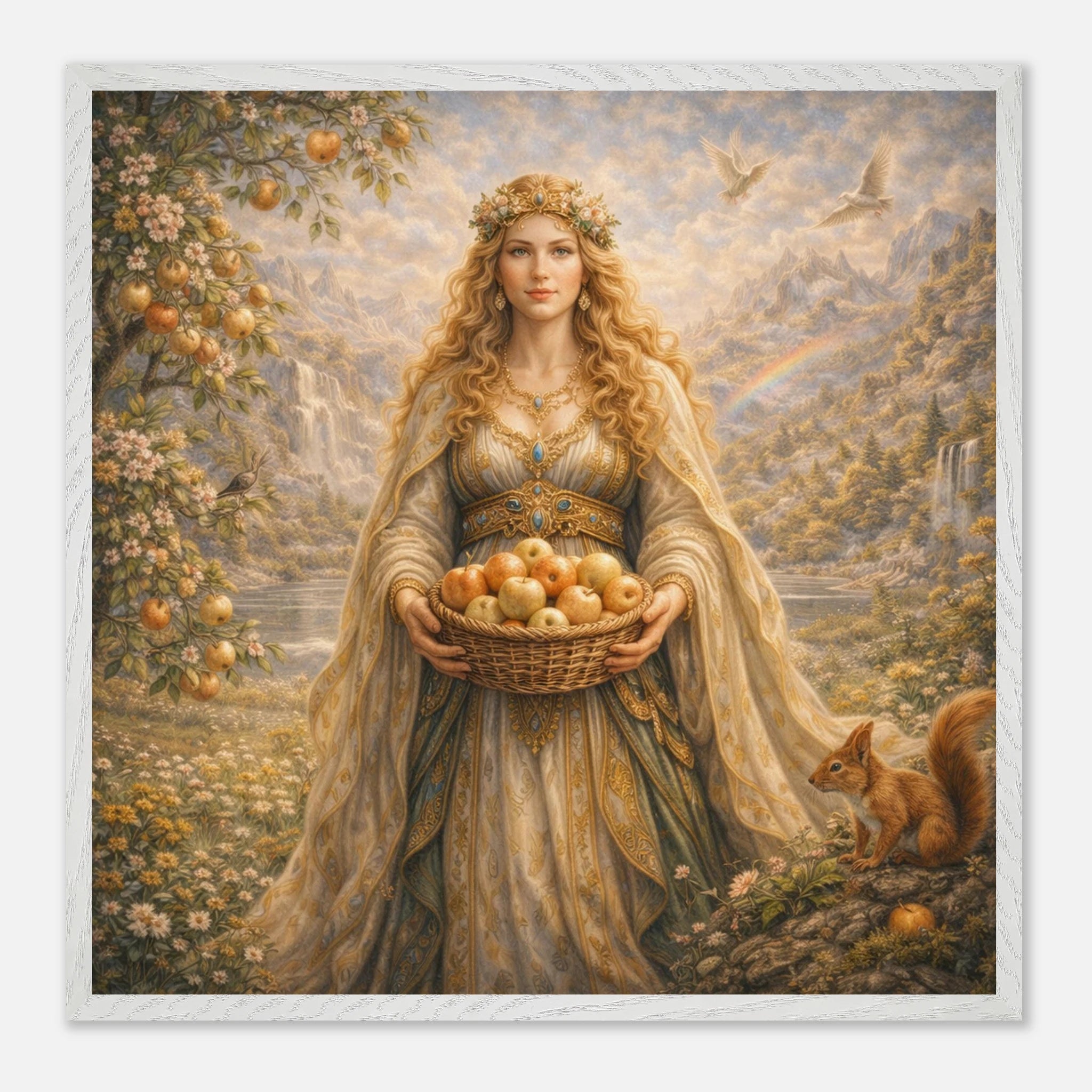 Idun – Mythologie Fine Art Print mit Rahmen | babasan