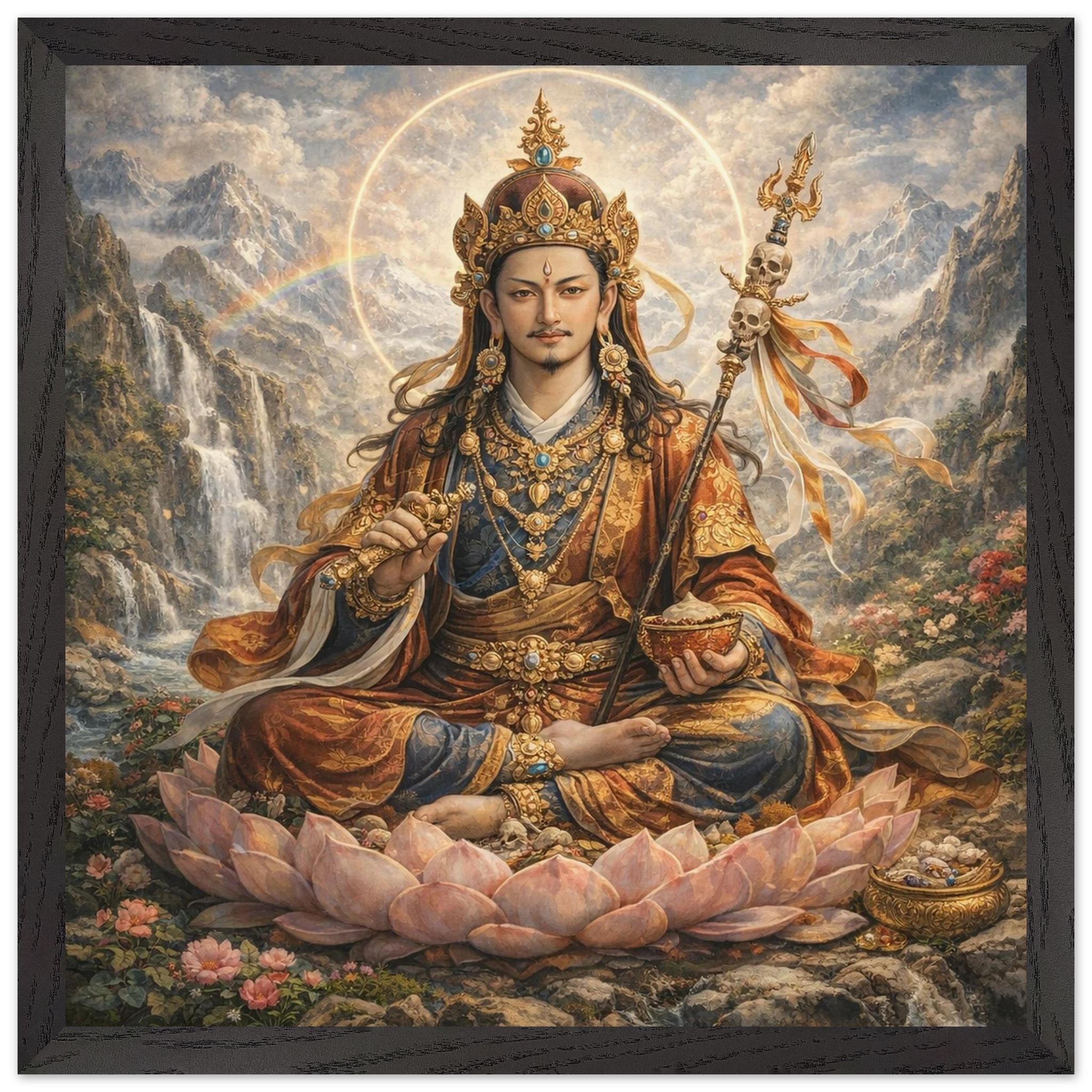 Padmasambhava – Mythologie Fine Art Print mit Rahmen | babasan