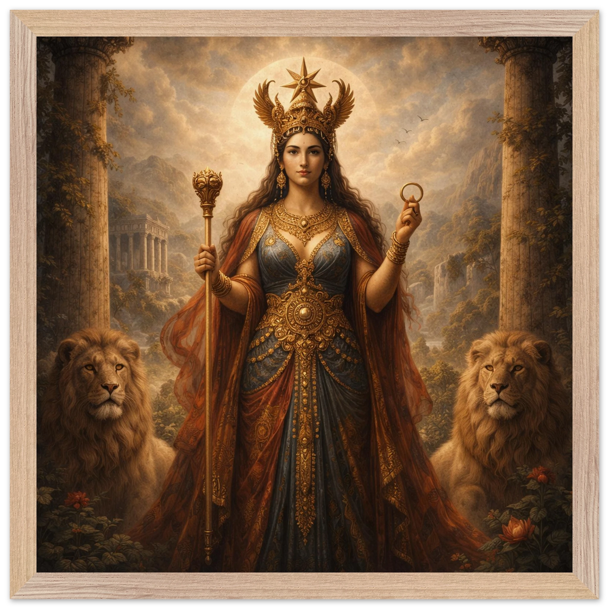 Ishtar – Mythologie Fine Art Print mit Rahmen | babasan