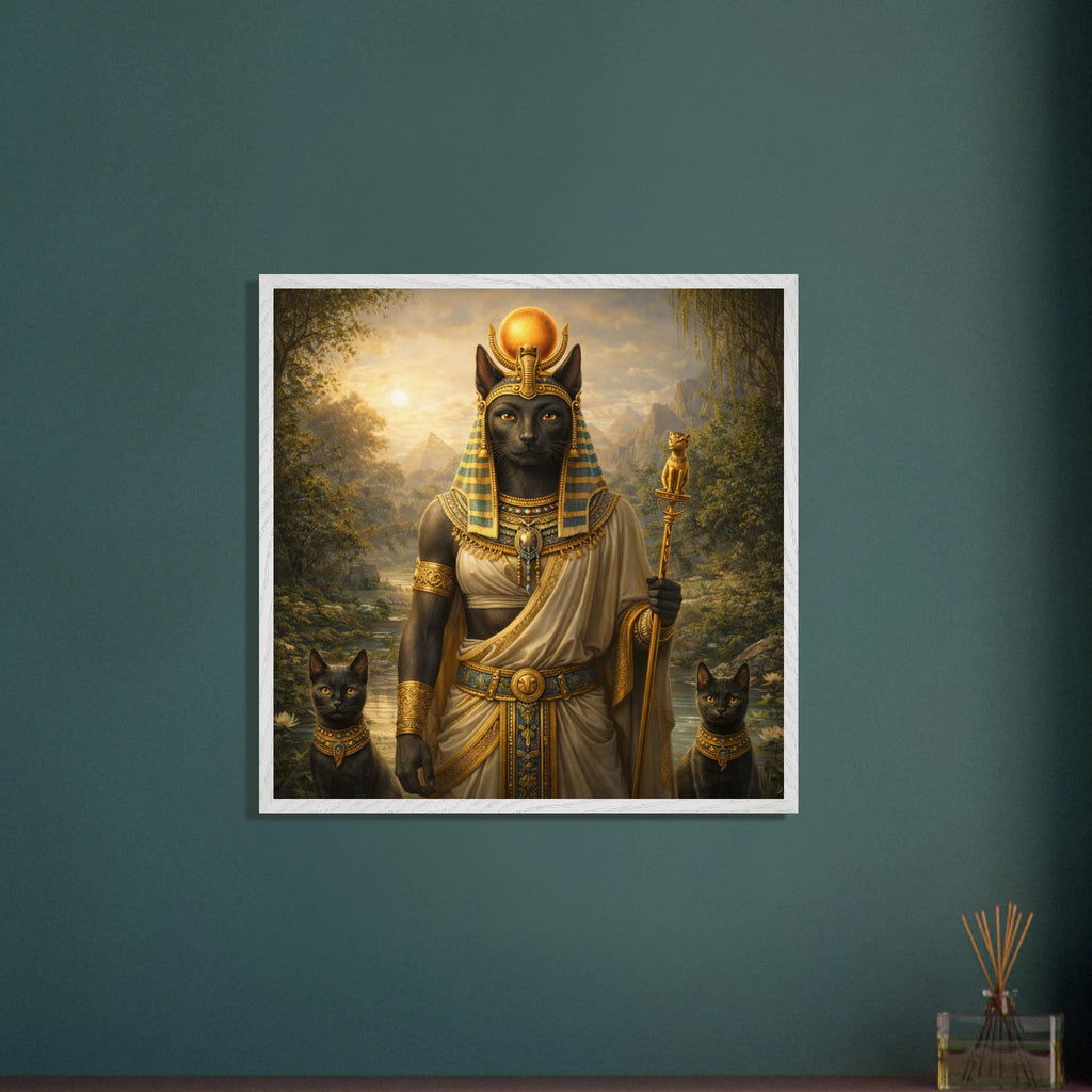 Bastet – Mythologie Fine Art Print mit Rahmen | babasan