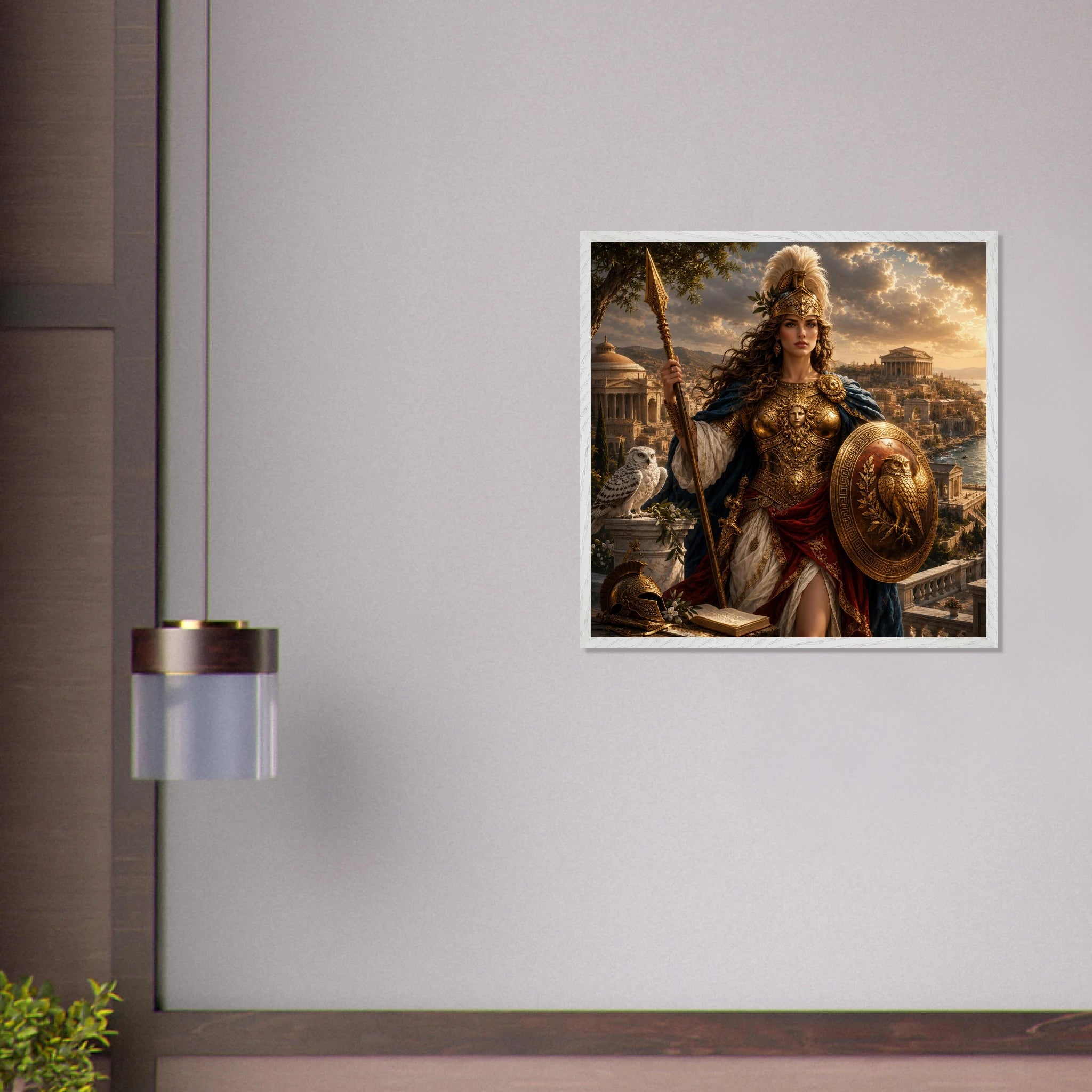 Minerva – Mythologie Fine Art Print mit Rahmen | babasan